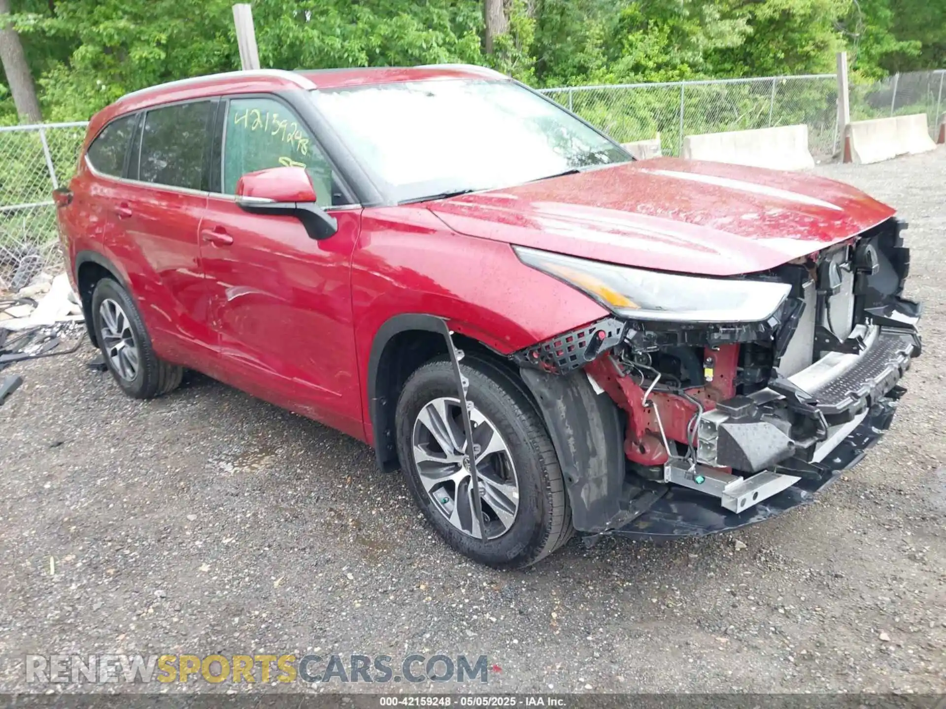 1 Photograph of a damaged car 5TDGZRBH0MS132061 TOYOTA HIGHLANDER 2021