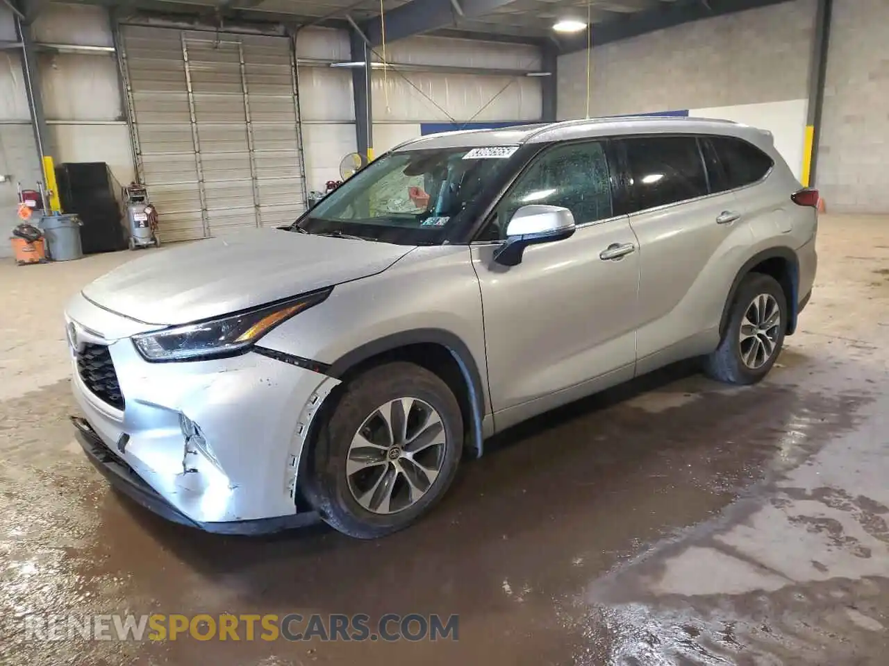 1 Photograph of a damaged car 5TDGZRBH0MS141049 TOYOTA HIGHLANDER 2021
