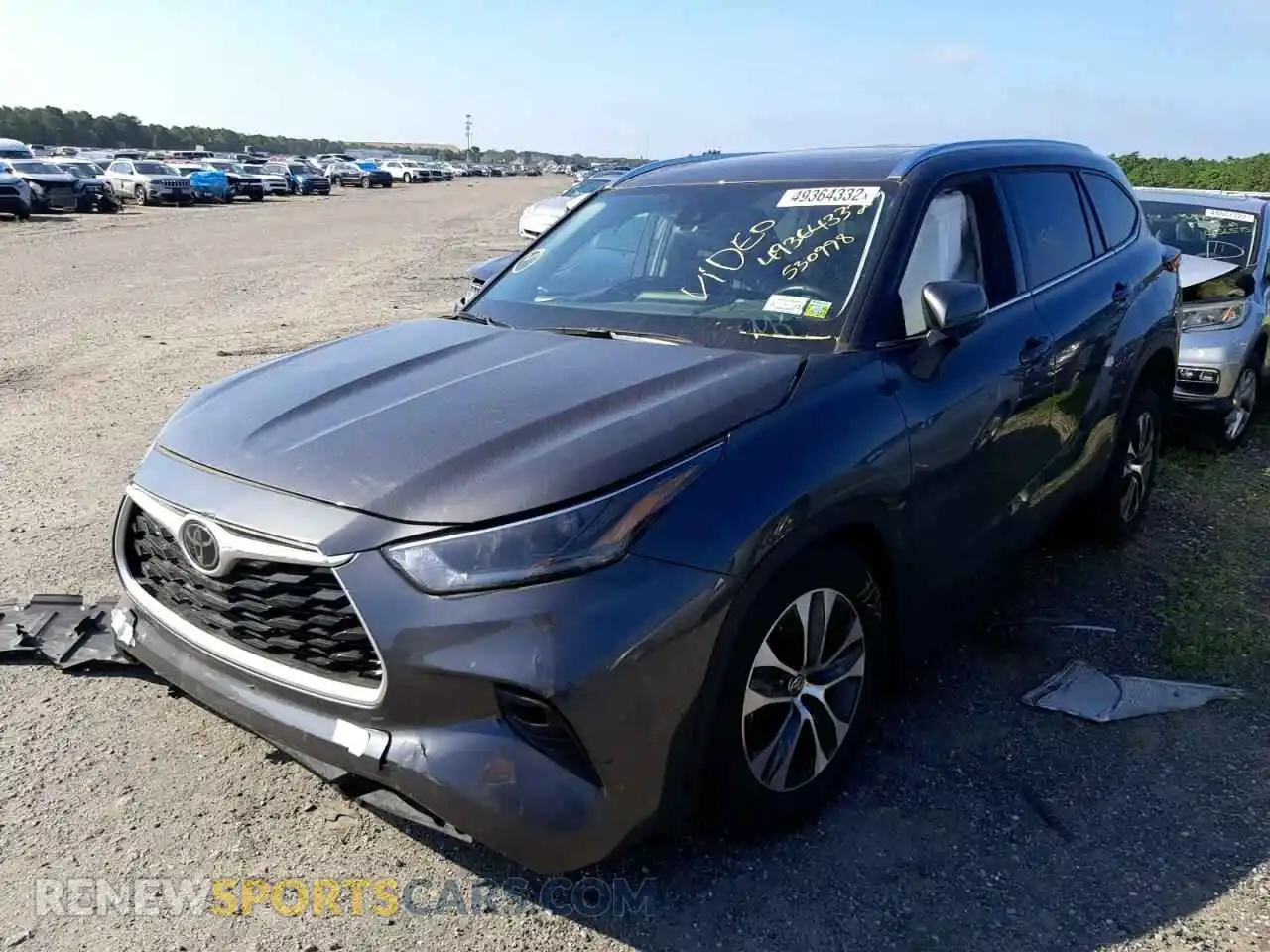 2 Photograph of a damaged car 5TDGZRBH0MS530998 TOYOTA HIGHLANDER 2021