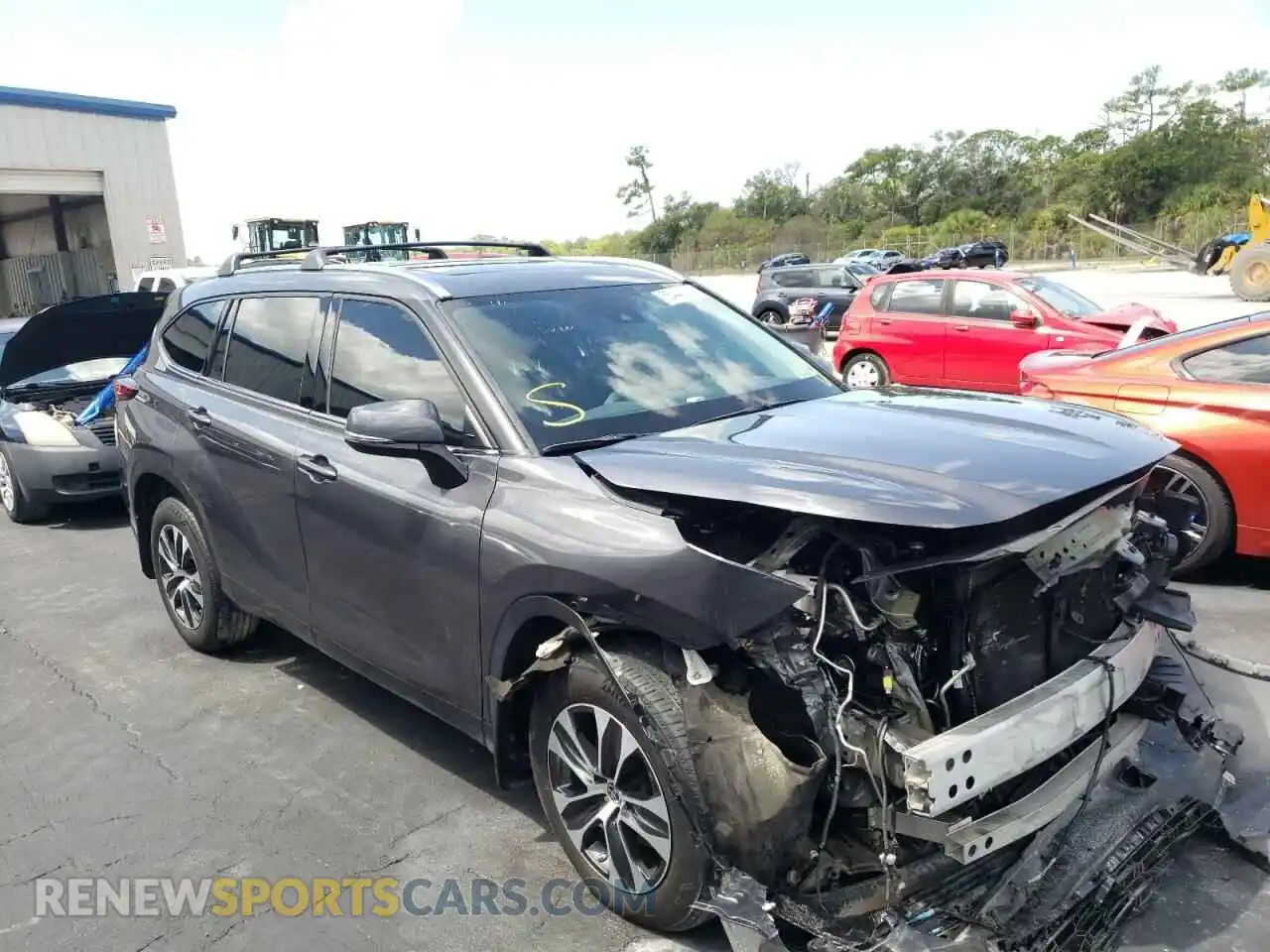 1 Photograph of a damaged car 5TDGZRBH0MS532962 TOYOTA HIGHLANDER 2021