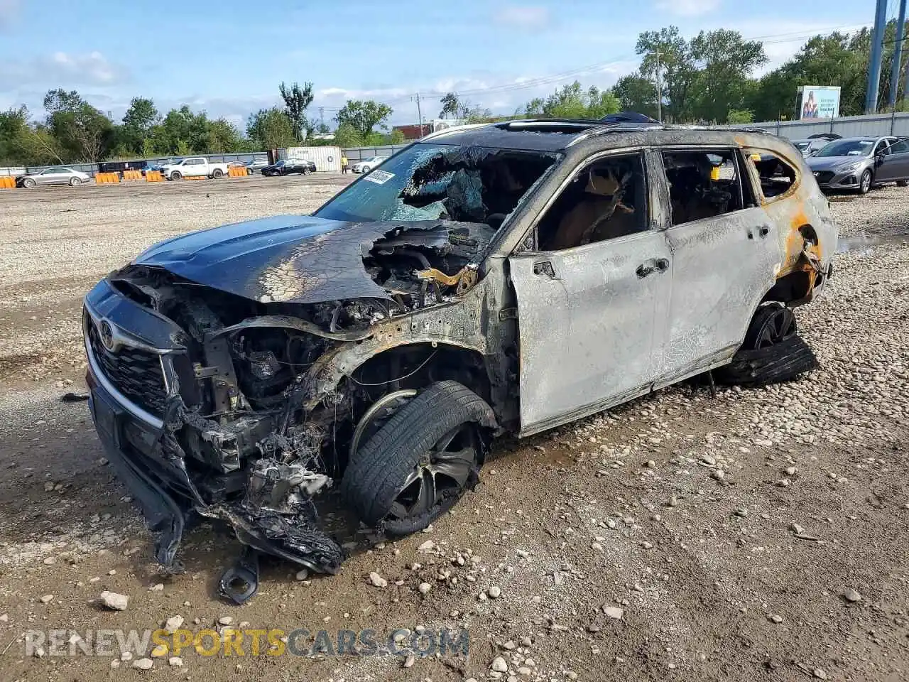 1 Фотография поврежденного автомобиля 5TDGZRBH0MS537305 TOYOTA HIGHLANDER 2021