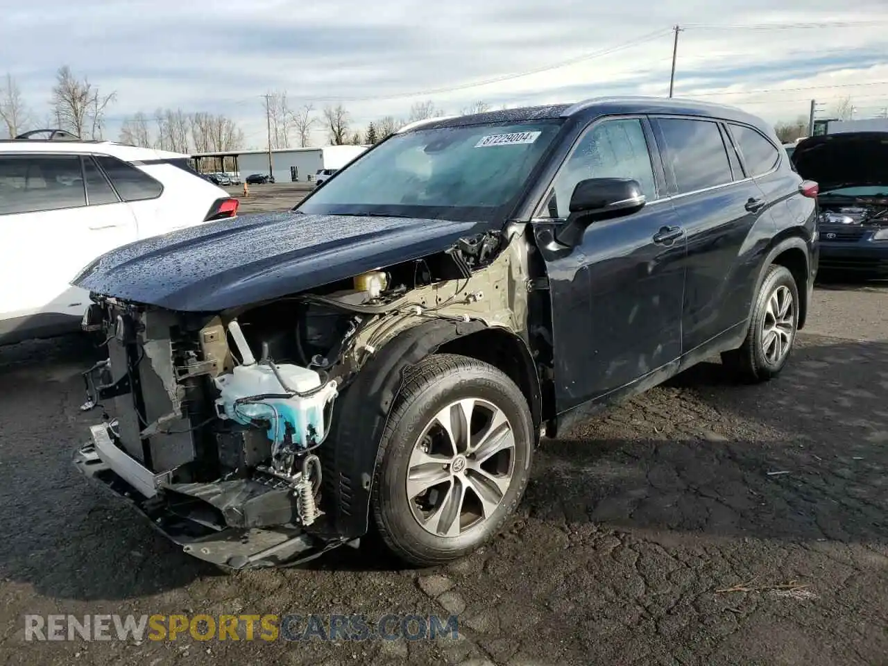 1 Photograph of a damaged car 5TDGZRBH0MS549292 TOYOTA HIGHLANDER 2021