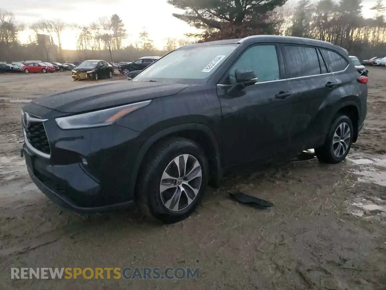 1 Photograph of a damaged car 5TDGZRBH0MS549714 TOYOTA HIGHLANDER 2021