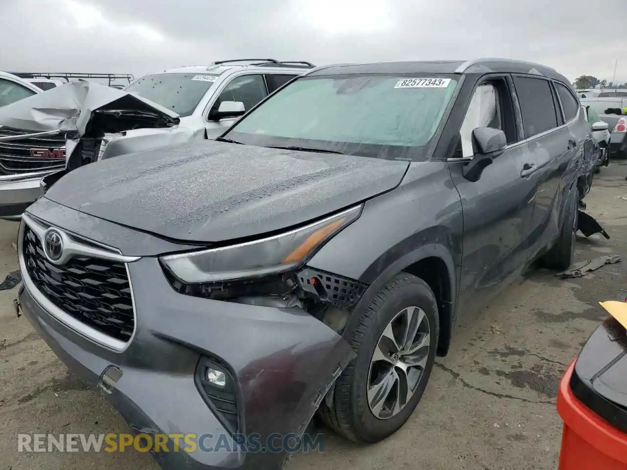 1 Photograph of a damaged car 5TDGZRBH1MS066068 TOYOTA HIGHLANDER 2021