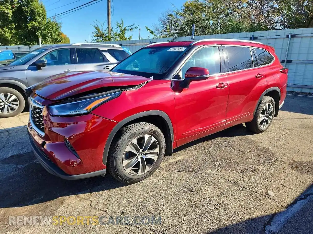 1 fotografías del automóvil dañado 5TDGZRBH1MS099667 TOYOTA HIGHLANDER 2021