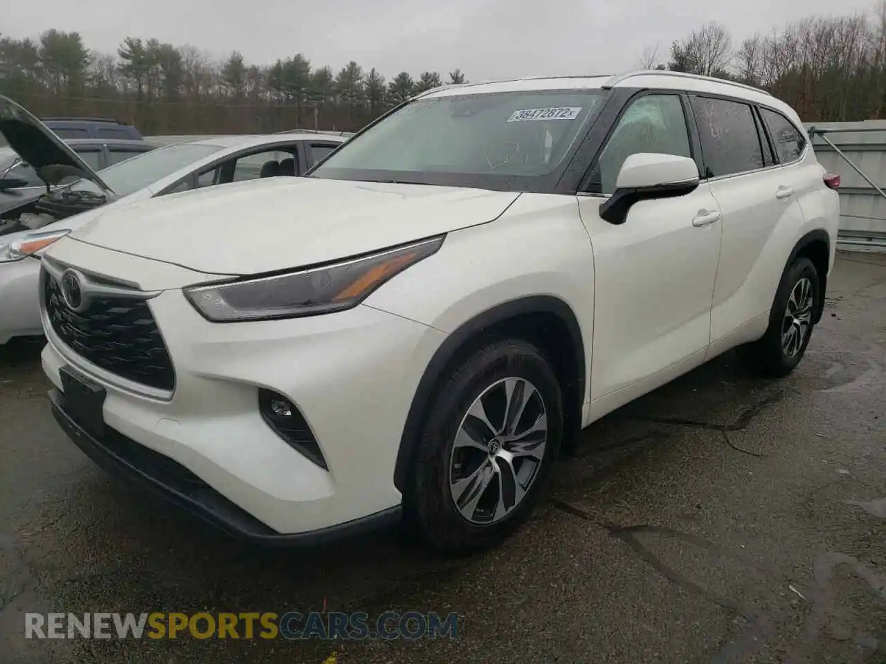 2 Photograph of a damaged car 5TDGZRBH1MS133686 TOYOTA HIGHLANDER 2021