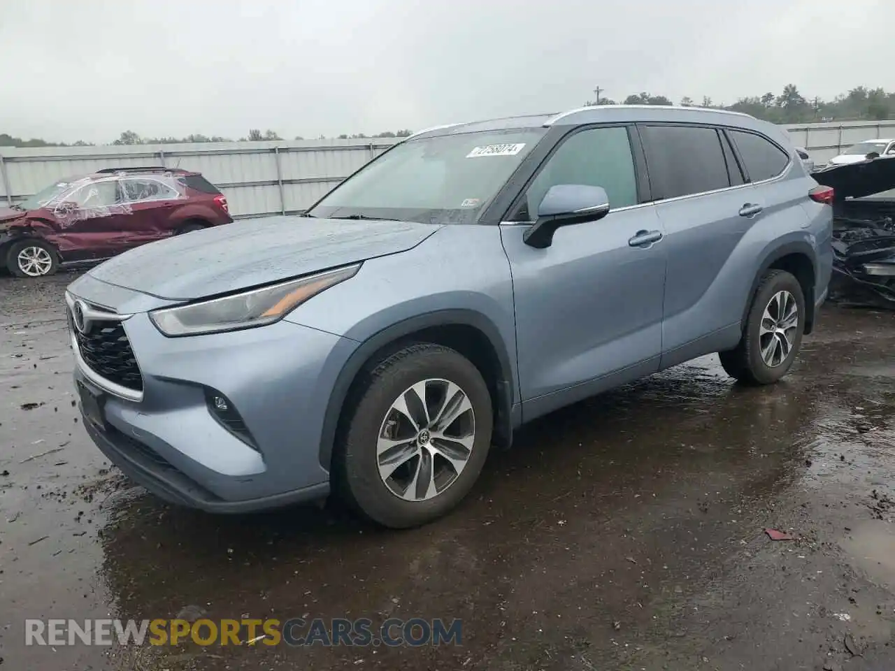 1 Photograph of a damaged car 5TDGZRBH1MS135745 TOYOTA HIGHLANDER 2021