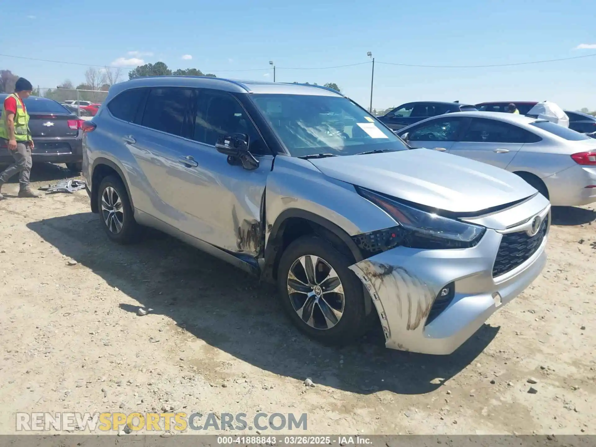 1 Photograph of a damaged car 5TDGZRBH1MS526460 TOYOTA HIGHLANDER 2021
