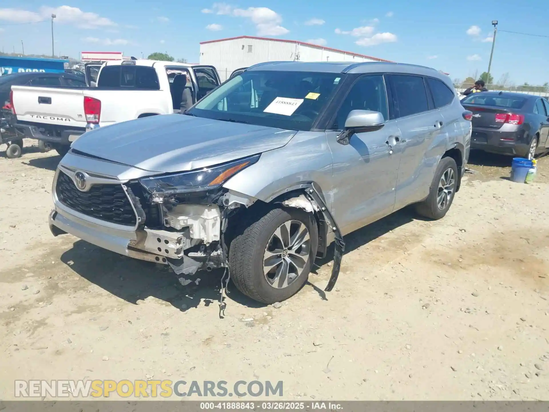 2 Photograph of a damaged car 5TDGZRBH1MS526460 TOYOTA HIGHLANDER 2021