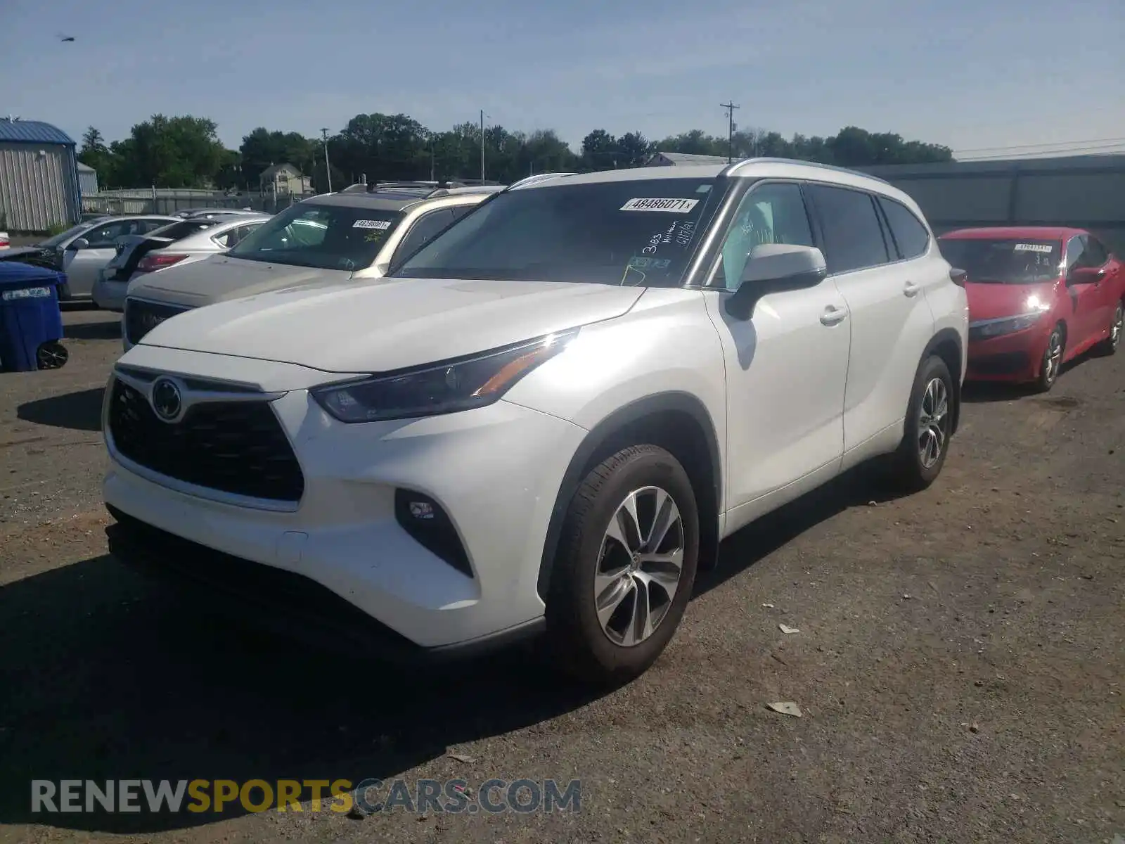 2 Photograph of a damaged car 5TDGZRBH1MS532596 TOYOTA HIGHLANDER 2021