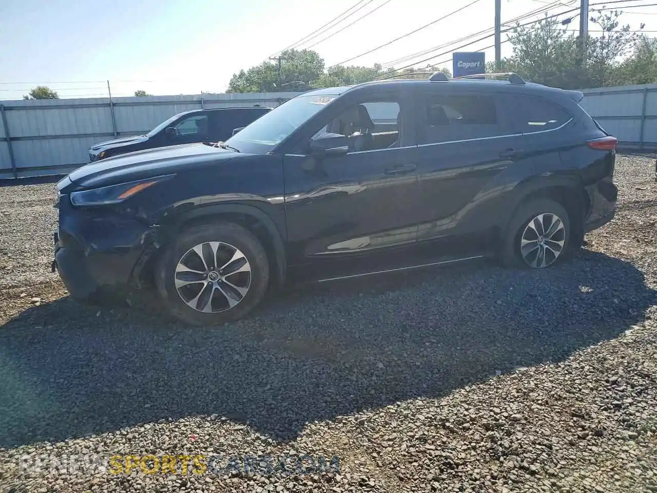1 Photograph of a damaged car 5TDGZRBH1MS551083 TOYOTA HIGHLANDER 2021