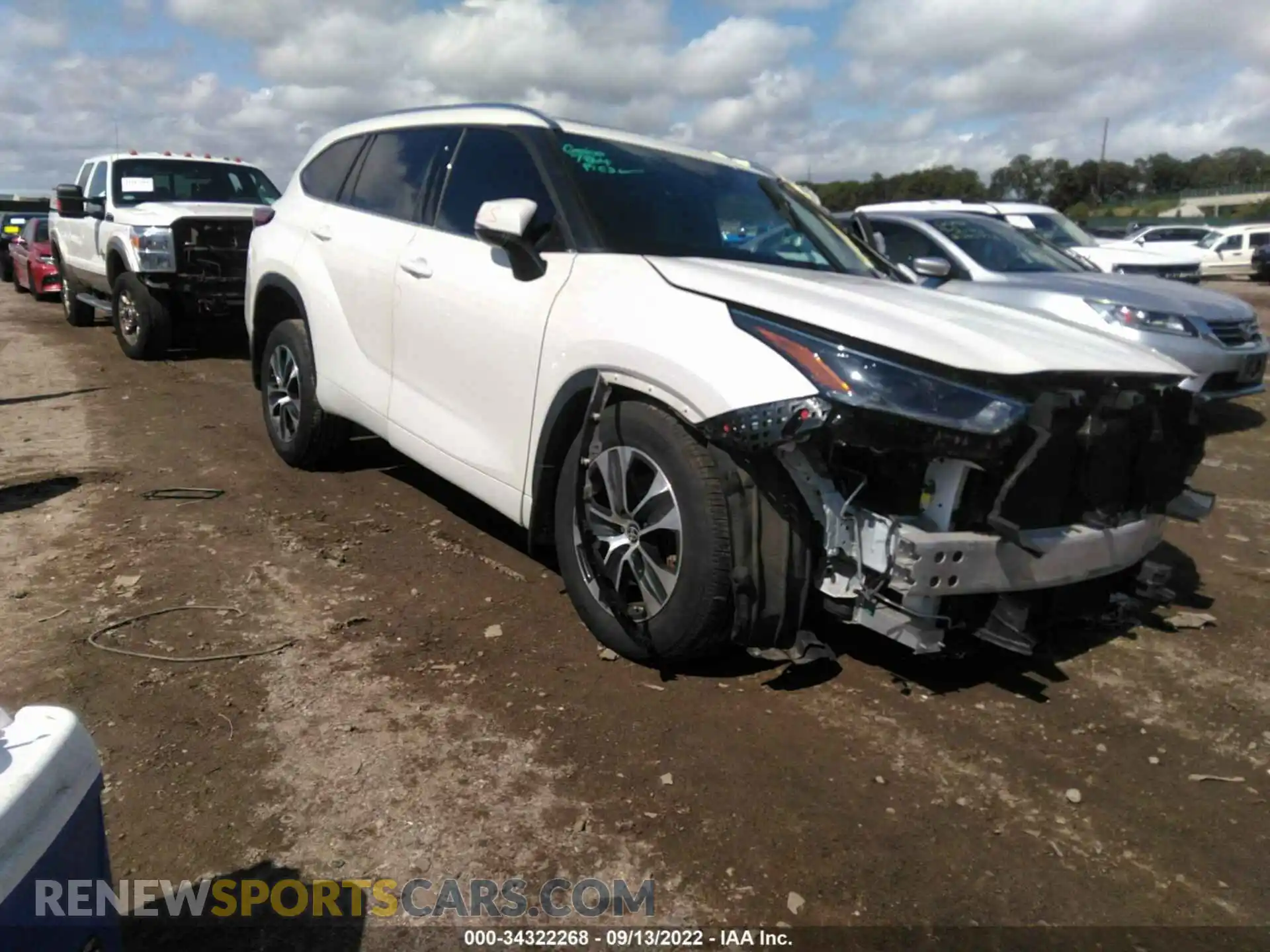 1 Photograph of a damaged car 5TDGZRBH2MS057864 TOYOTA HIGHLANDER 2021