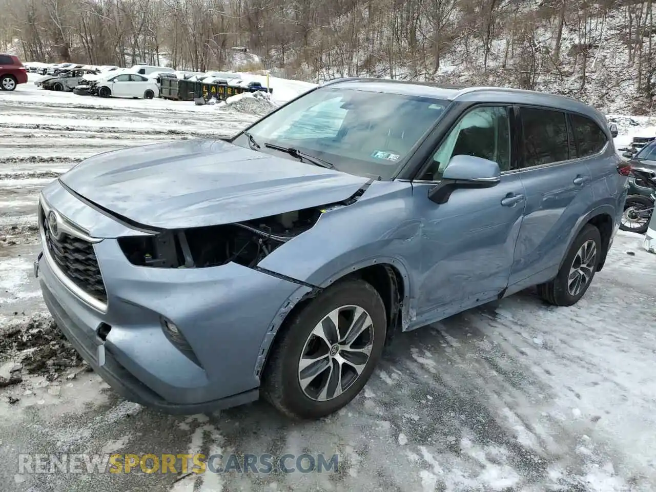 1 Photograph of a damaged car 5TDGZRBH2MS066080 TOYOTA HIGHLANDER 2021