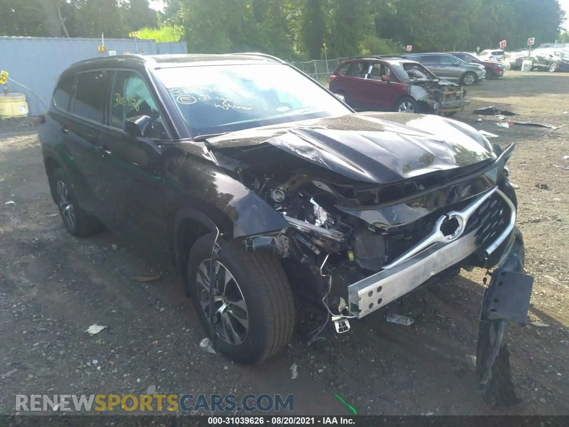 1 Фотография поврежденного автомобиля 5TDGZRBH2MS083106 TOYOTA HIGHLANDER 2021