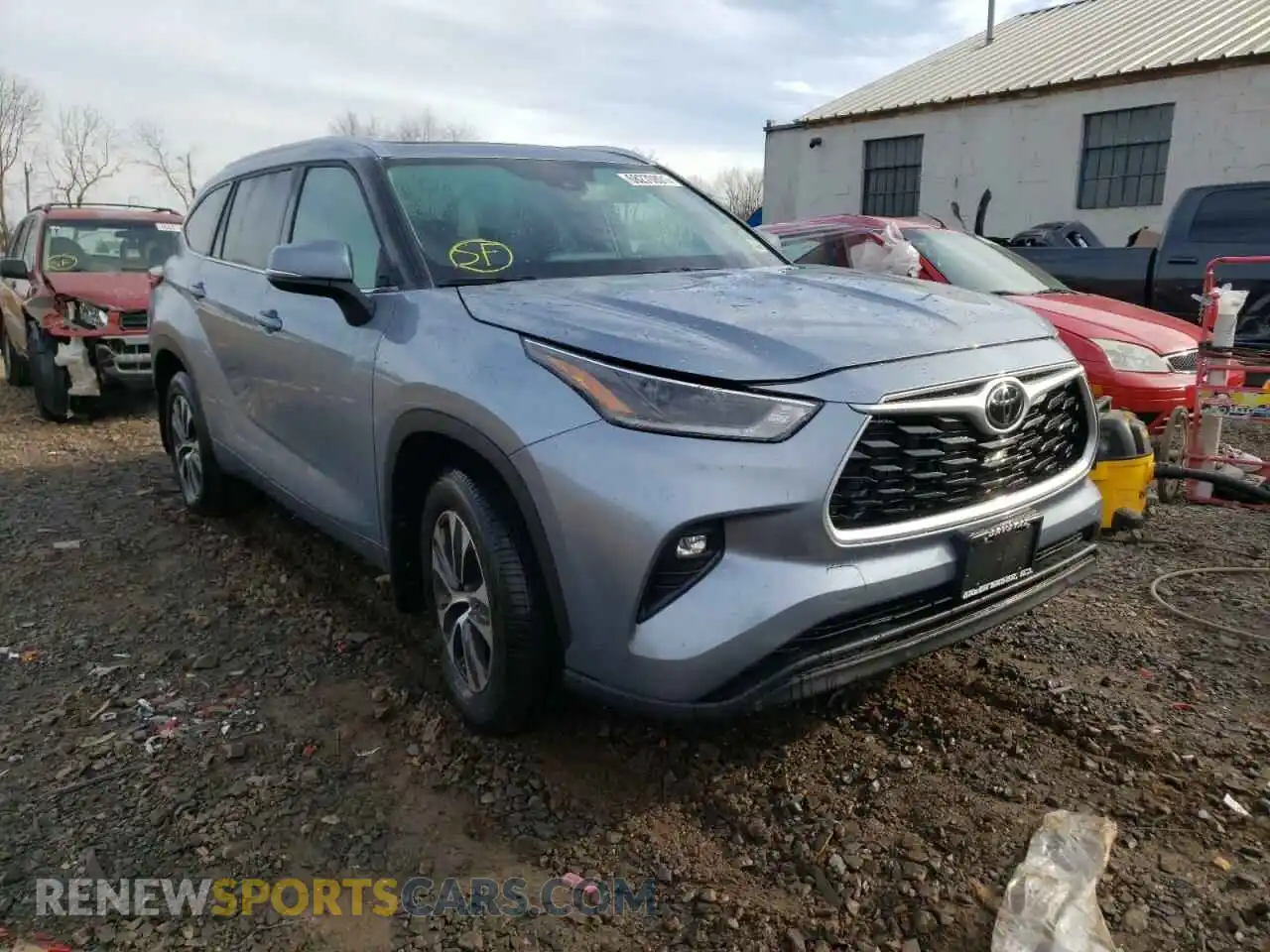 1 Photograph of a damaged car 5TDGZRBH2MS142283 TOYOTA HIGHLANDER 2021