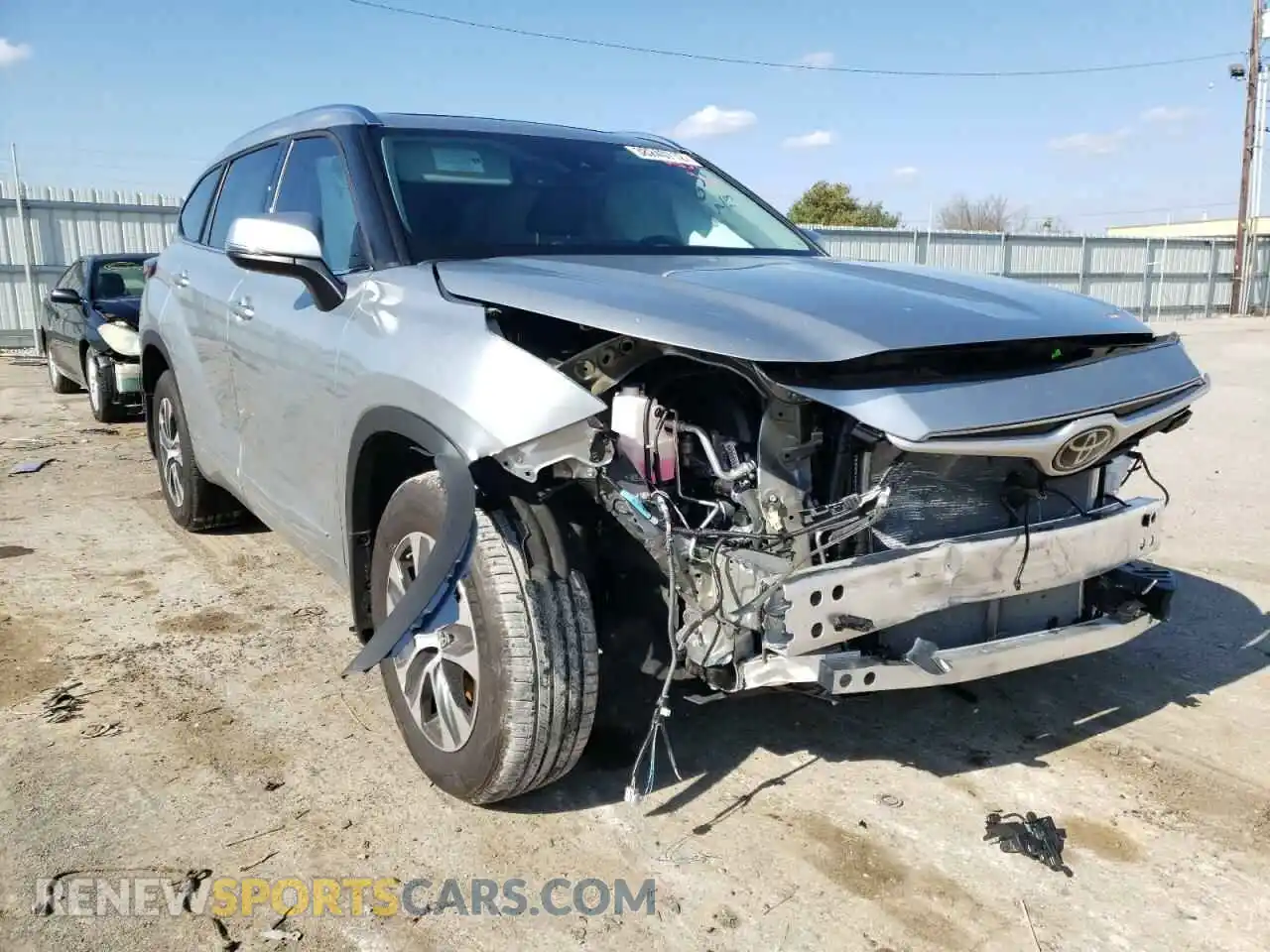 1 Photograph of a damaged car 5TDGZRBH2MS148651 TOYOTA HIGHLANDER 2021