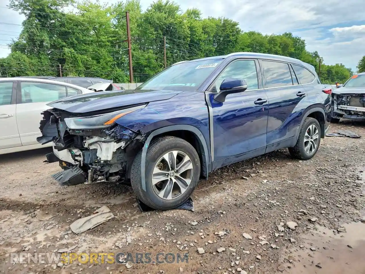 1 fotografías del automóvil dañado 5TDGZRBH2MS530873 TOYOTA HIGHLANDER 2021
