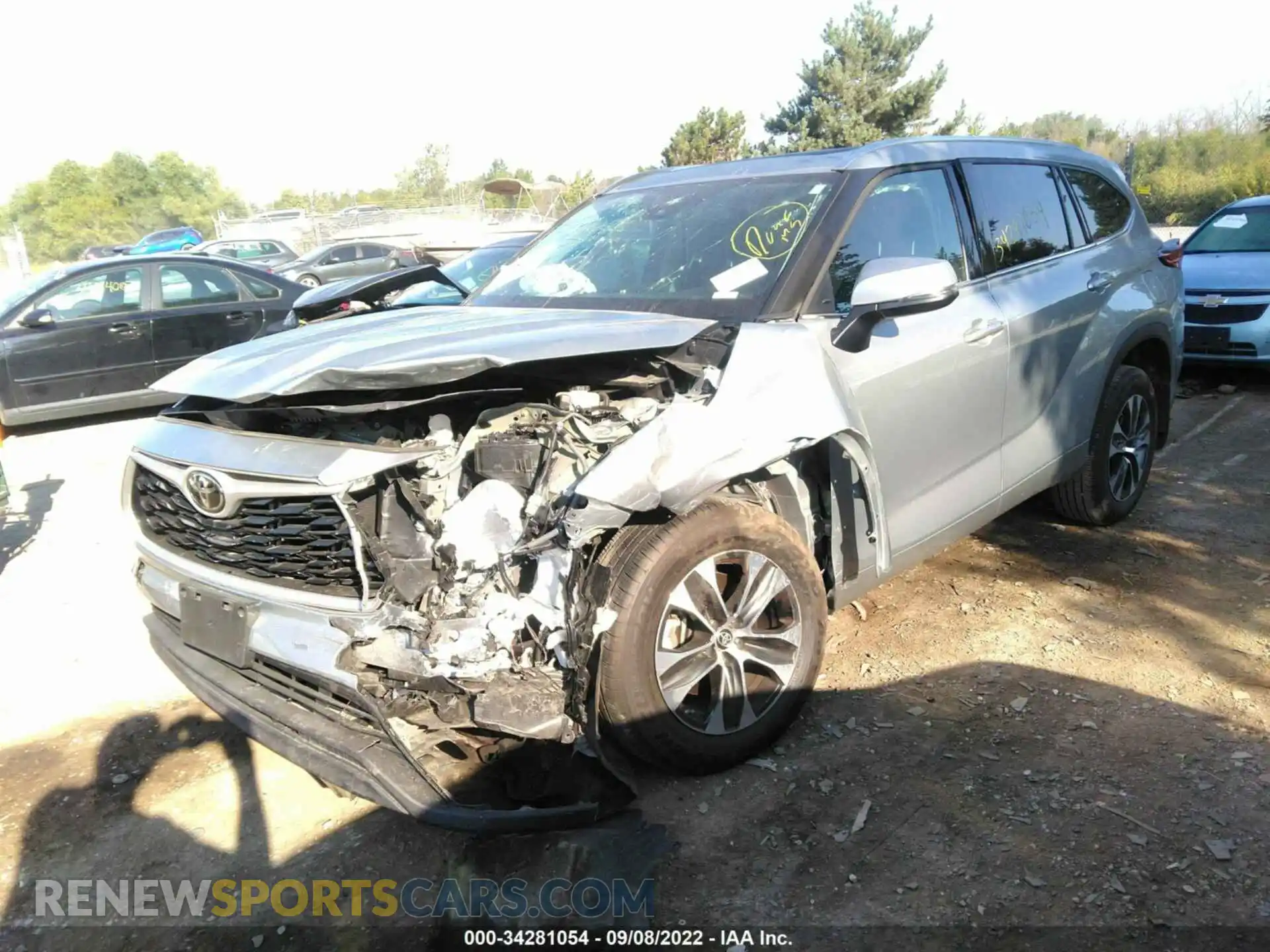 2 Photograph of a damaged car 5TDGZRBH2MS533370 TOYOTA HIGHLANDER 2021