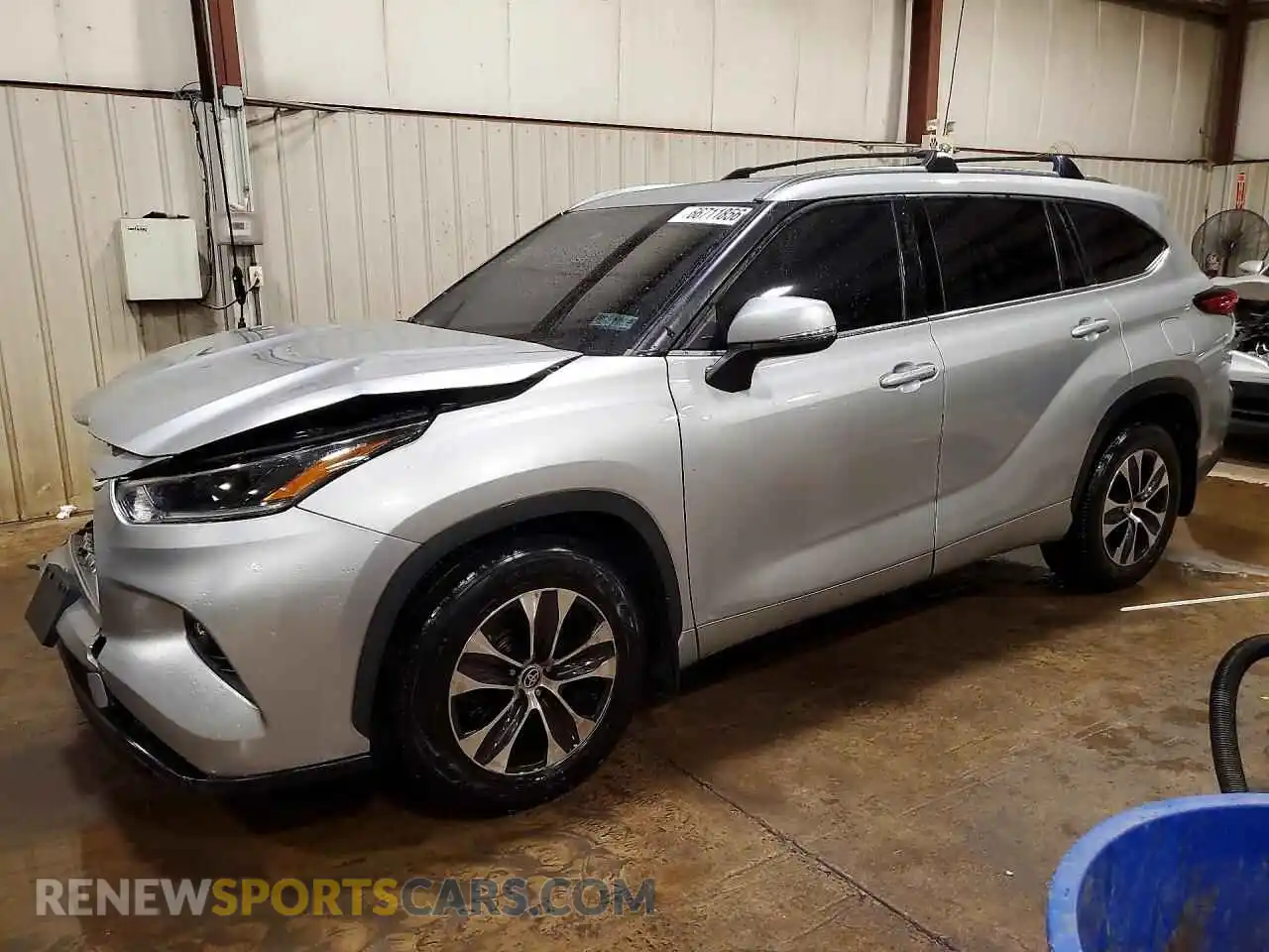 1 fotografías del automóvil dañado 5TDGZRBH2MS542019 TOYOTA HIGHLANDER 2021
