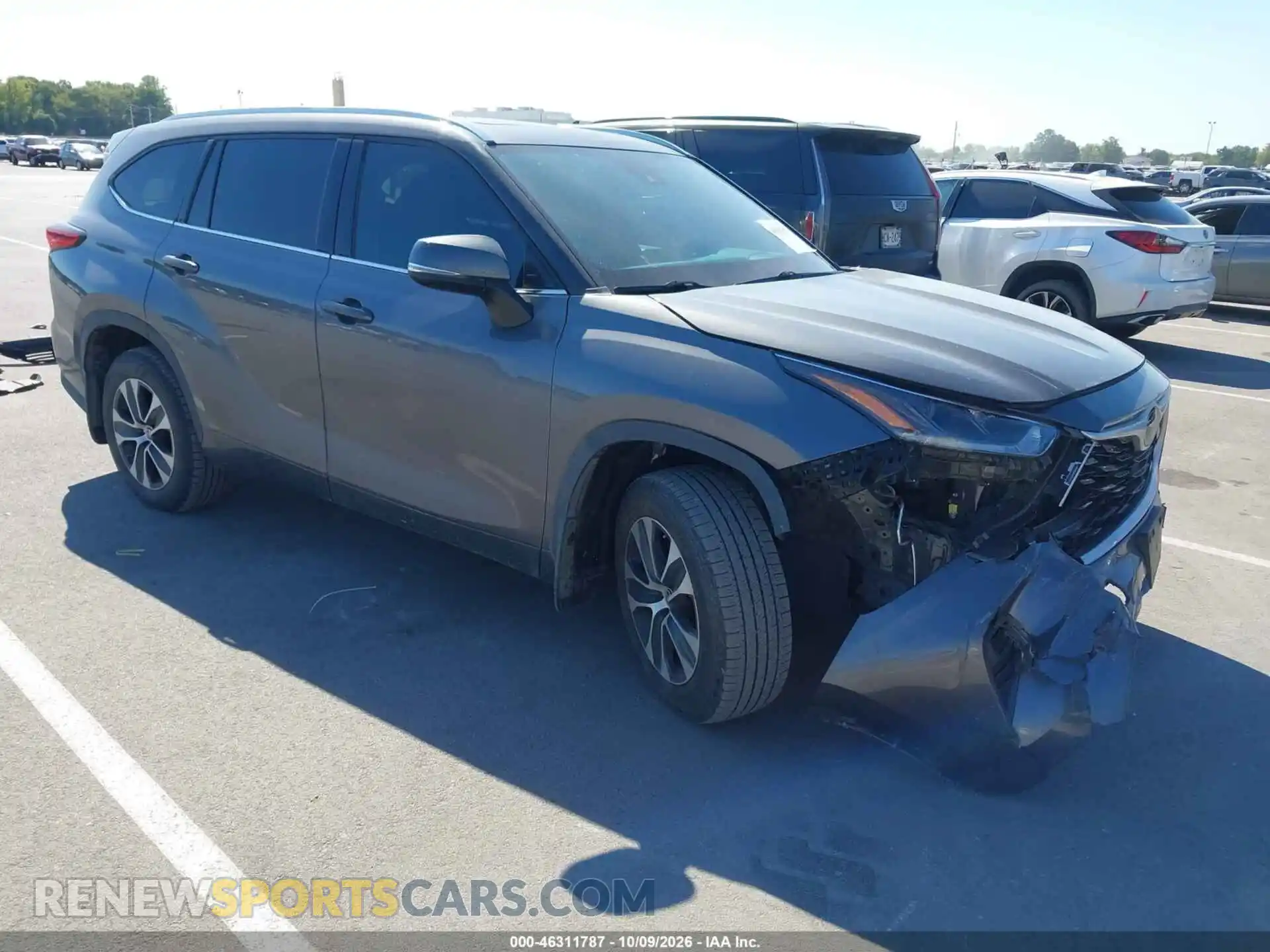 1 Photograph of a damaged car 5TDGZRBH2MS546717 TOYOTA HIGHLANDER 2021