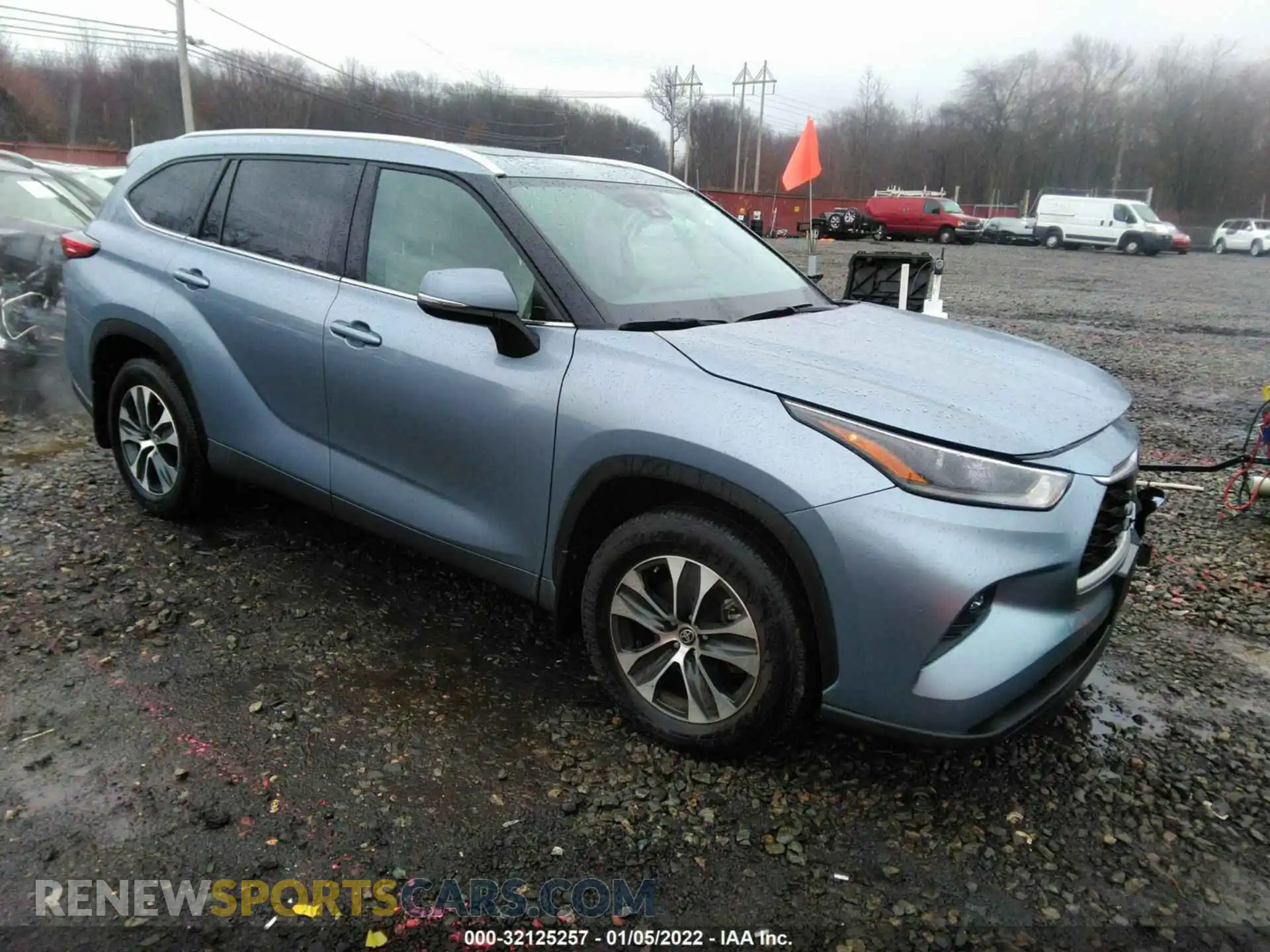 1 Photograph of a damaged car 5TDGZRBH3MS062393 TOYOTA HIGHLANDER 2021