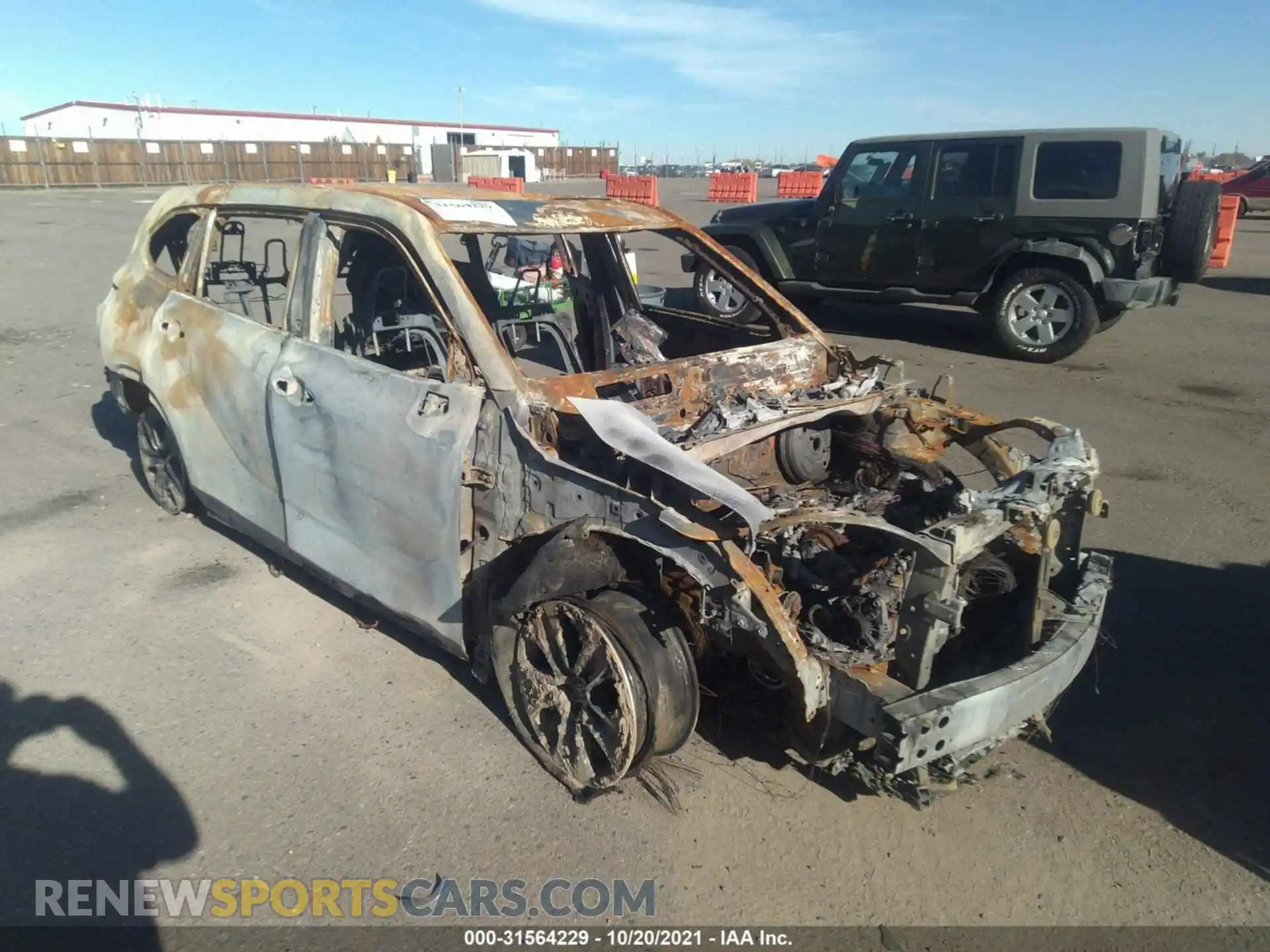 1 Photograph of a damaged car 5TDGZRBH3MS069926 TOYOTA HIGHLANDER 2021