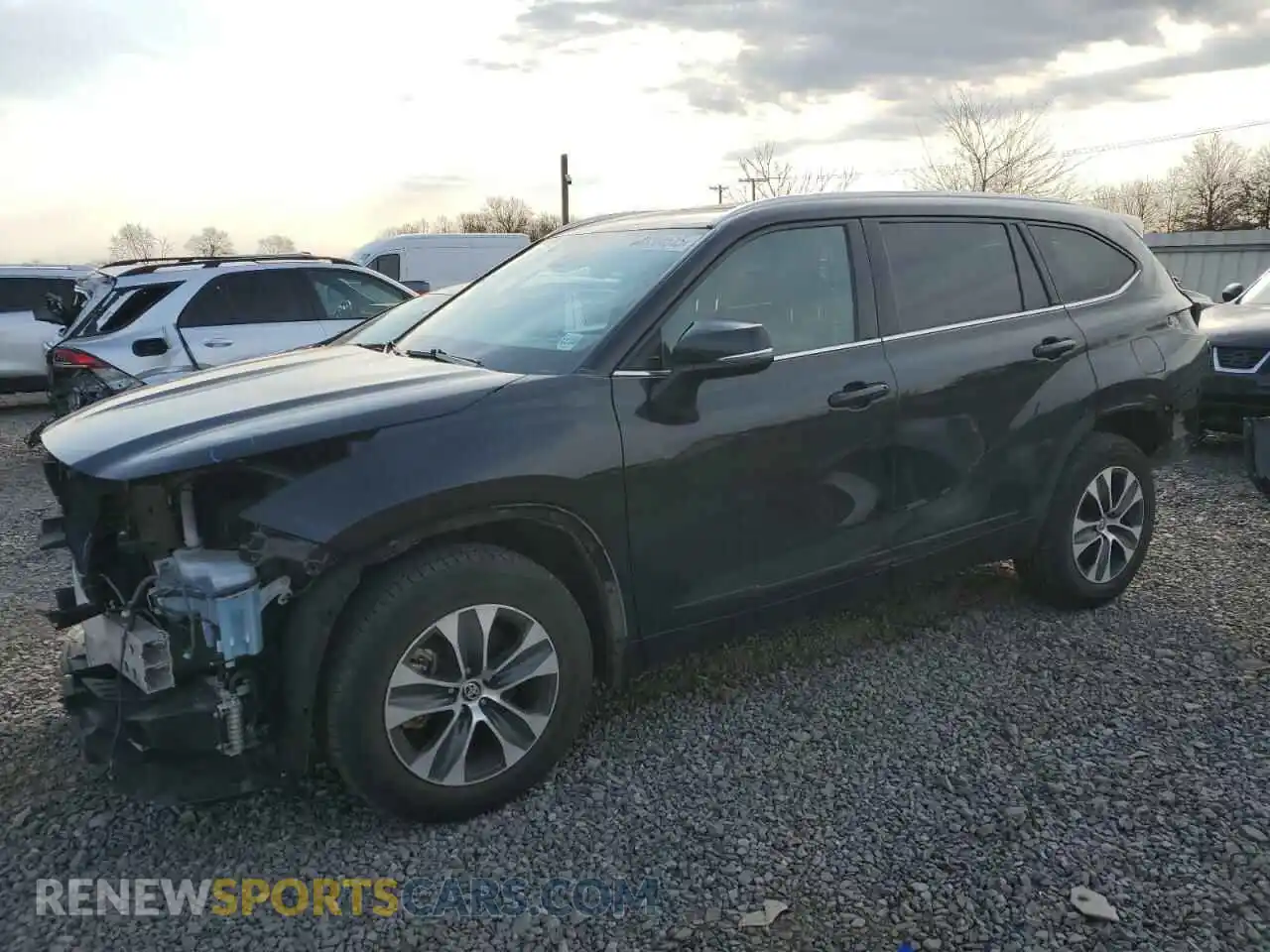 1 Photograph of a damaged car 5TDGZRBH3MS076813 TOYOTA HIGHLANDER 2021