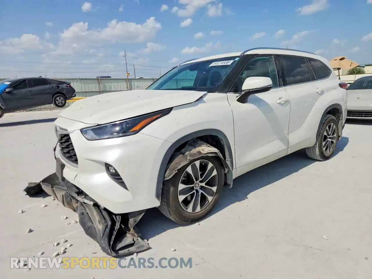 1 Фотография поврежденного автомобиля 5TDGZRBH3MS102035 TOYOTA HIGHLANDER 2021