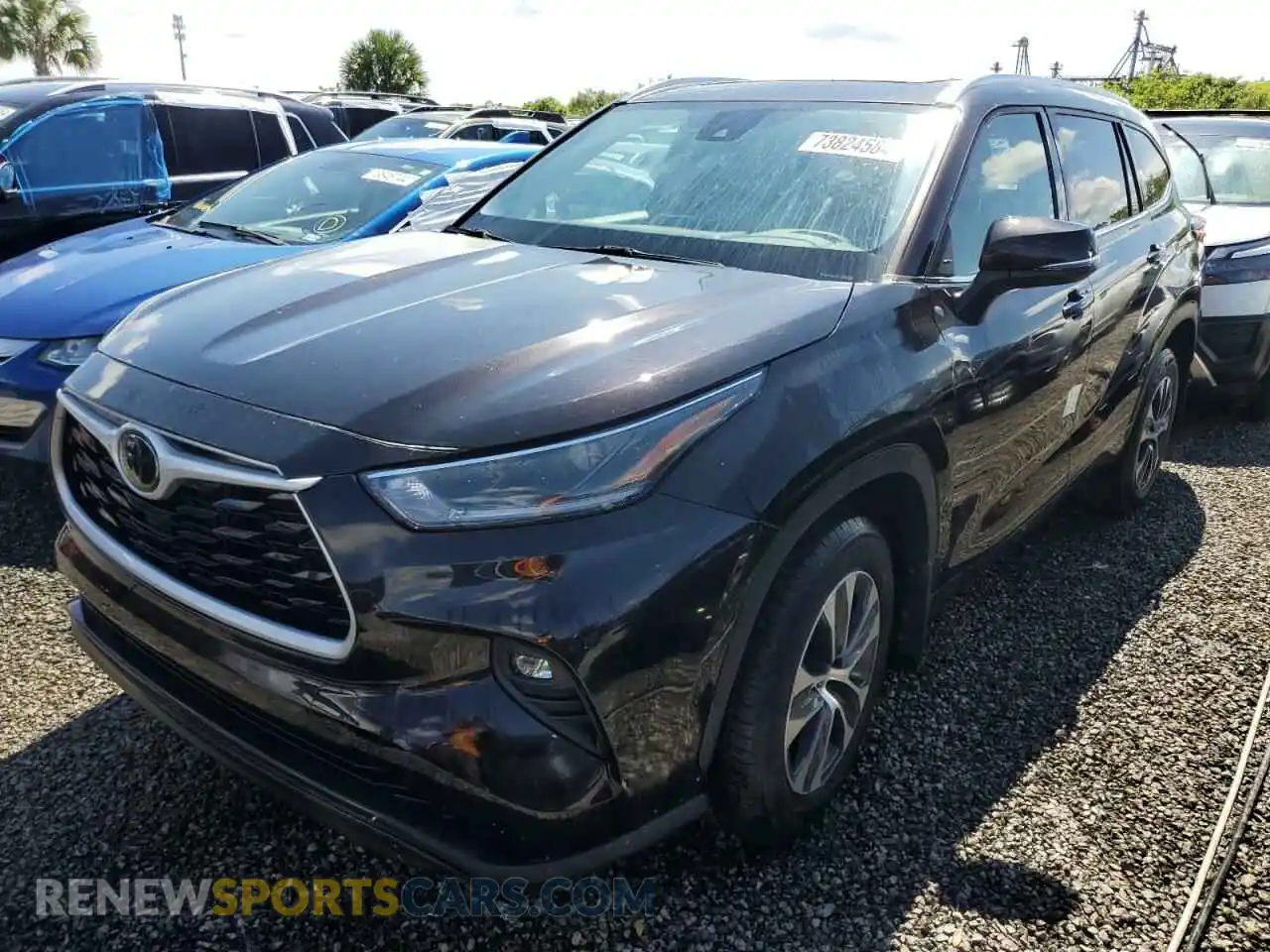 1 Photograph of a damaged car 5TDGZRBH3MS110166 TOYOTA HIGHLANDER 2021