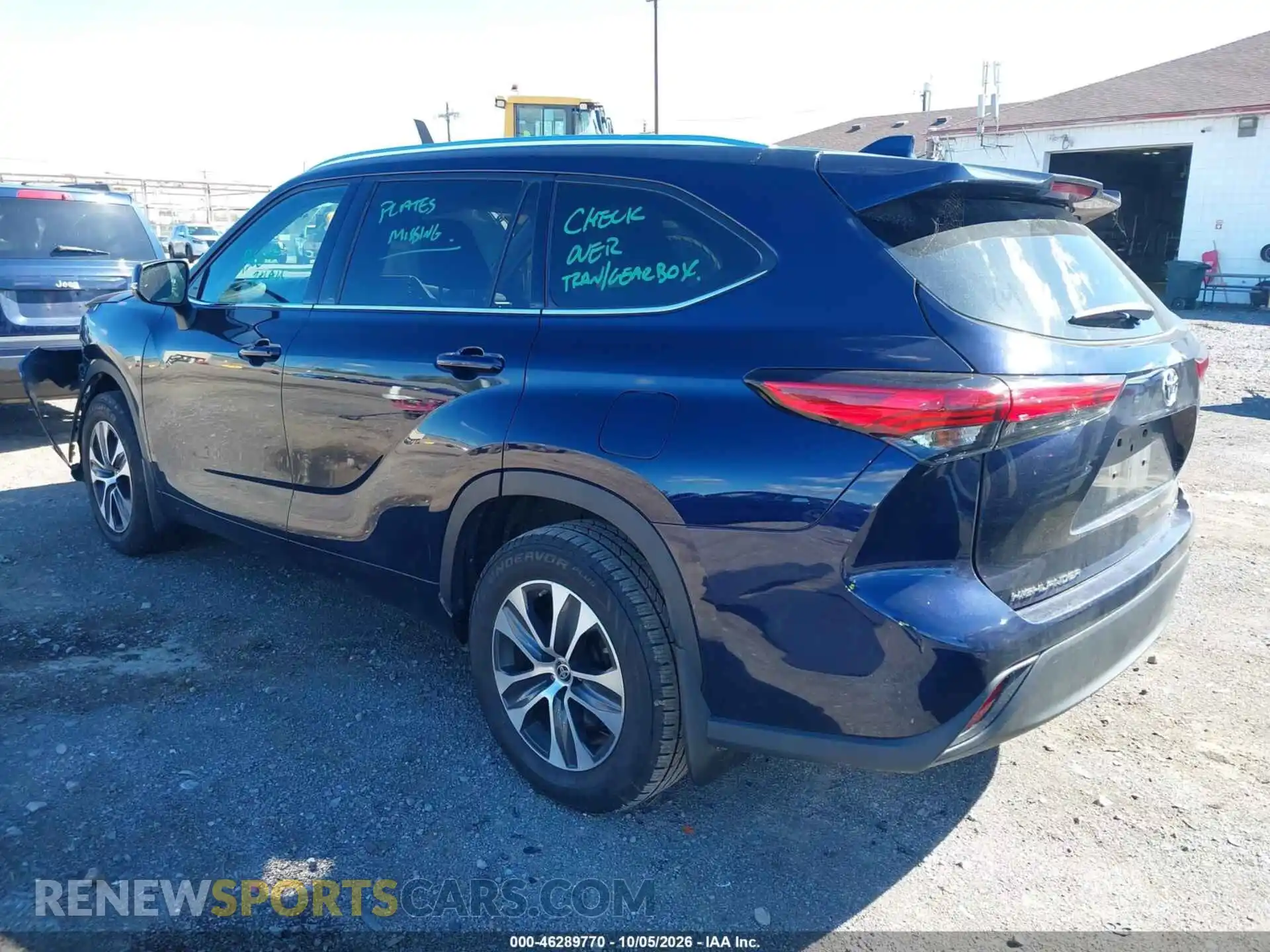 3 Photograph of a damaged car 5TDGZRBH3MS116792 TOYOTA HIGHLANDER 2021
