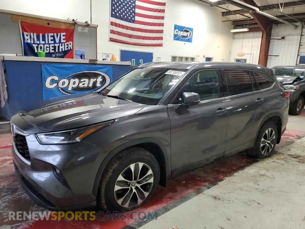 1 Photograph of a damaged car 5TDGZRBH3MS123029 TOYOTA HIGHLANDER 2021