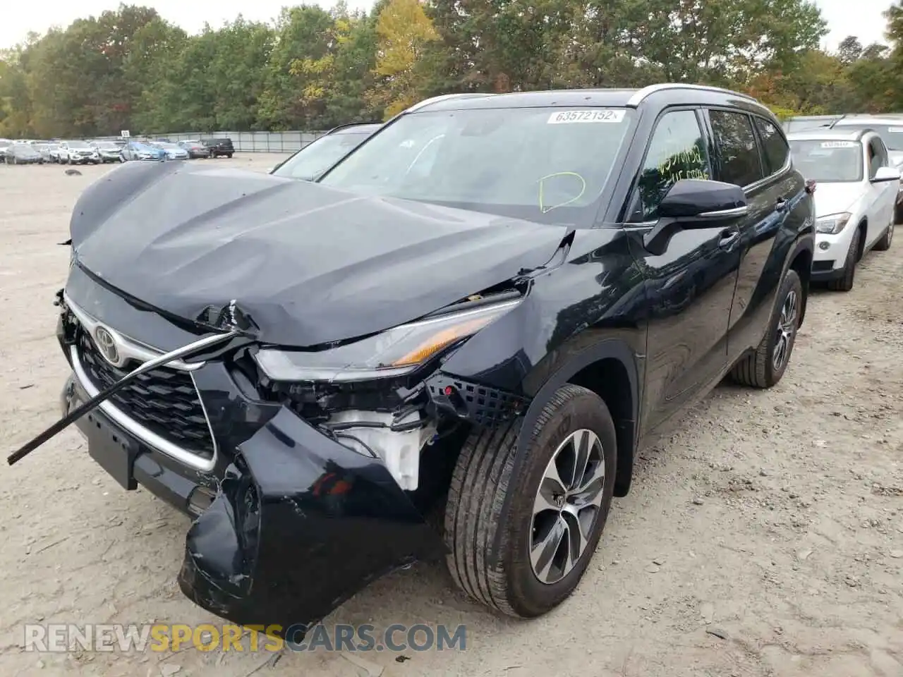 2 Photograph of a damaged car 5TDGZRBH3MS531725 TOYOTA HIGHLANDER 2021