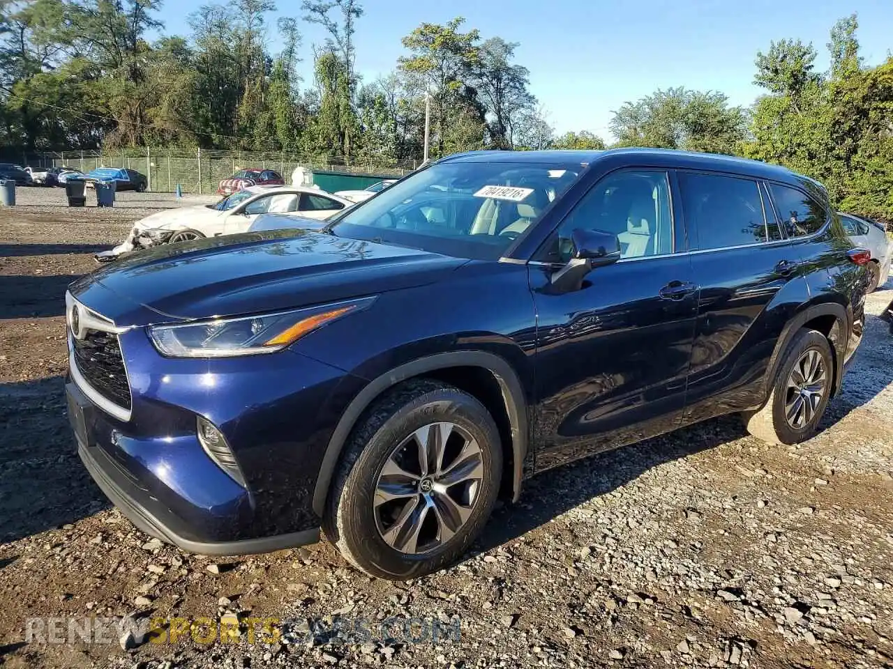 1 fotografías del automóvil dañado 5TDGZRBH3MS552803 TOYOTA HIGHLANDER 2021