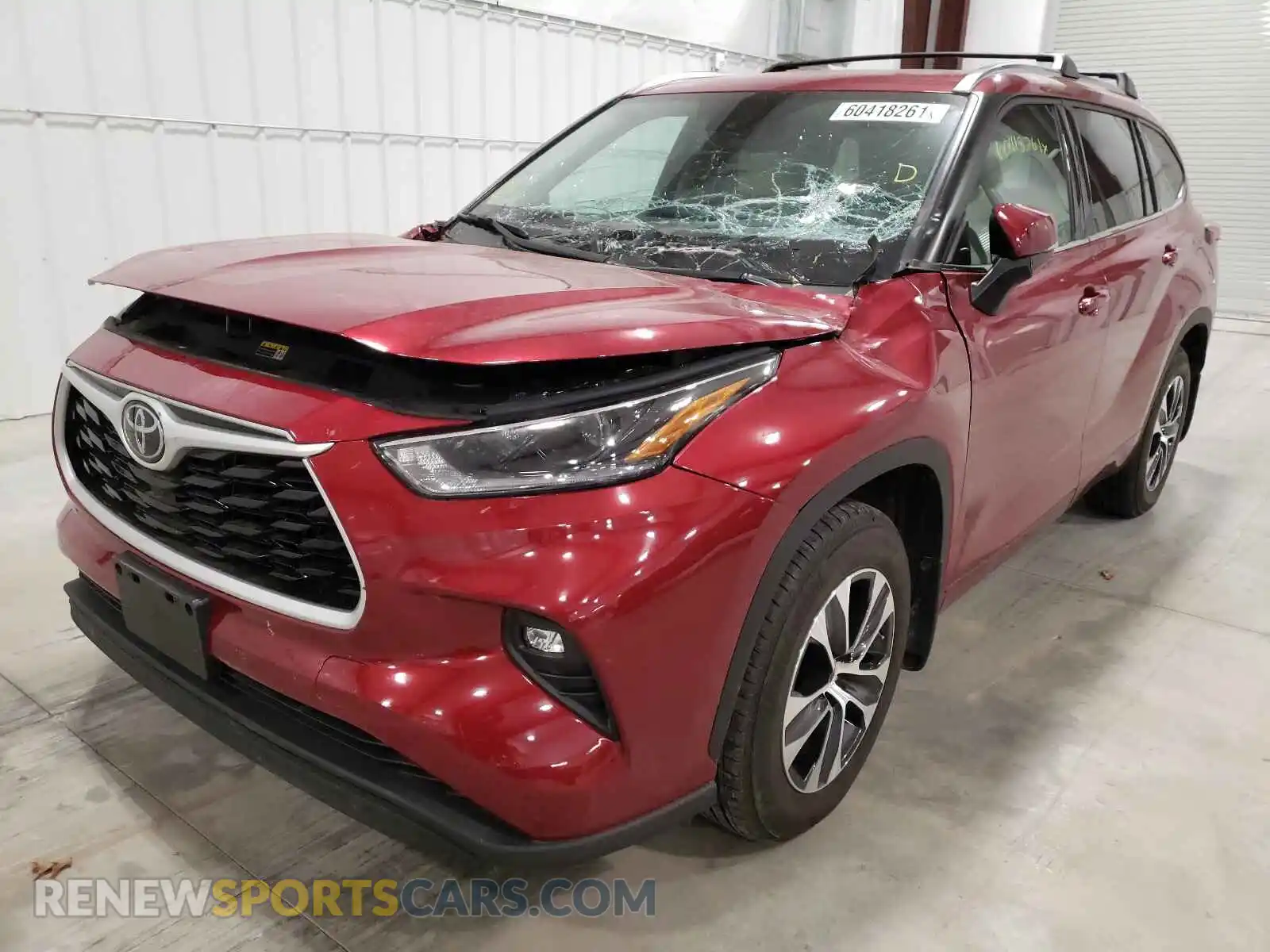 2 Photograph of a damaged car 5TDGZRBH4MS069403 TOYOTA HIGHLANDER 2021