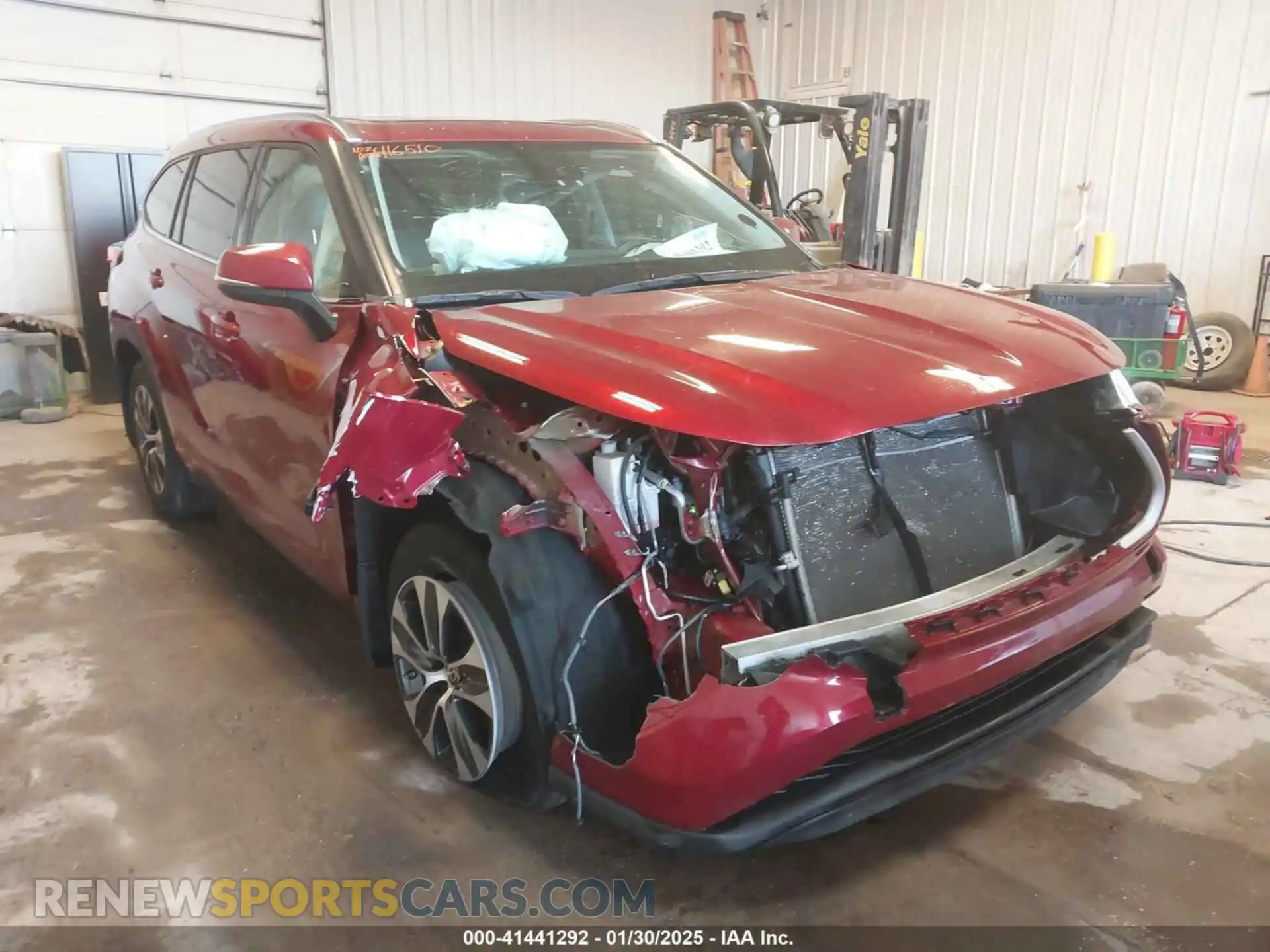 1 Photograph of a damaged car 5TDGZRBH4MS107759 TOYOTA HIGHLANDER 2021