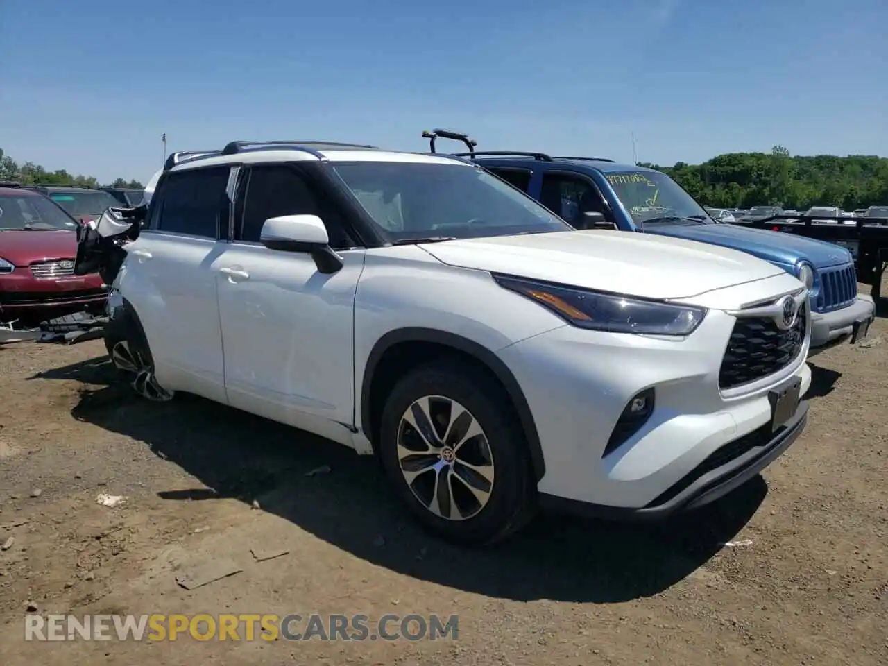 1 Photograph of a damaged car 5TDGZRBH4MS126151 TOYOTA HIGHLANDER 2021