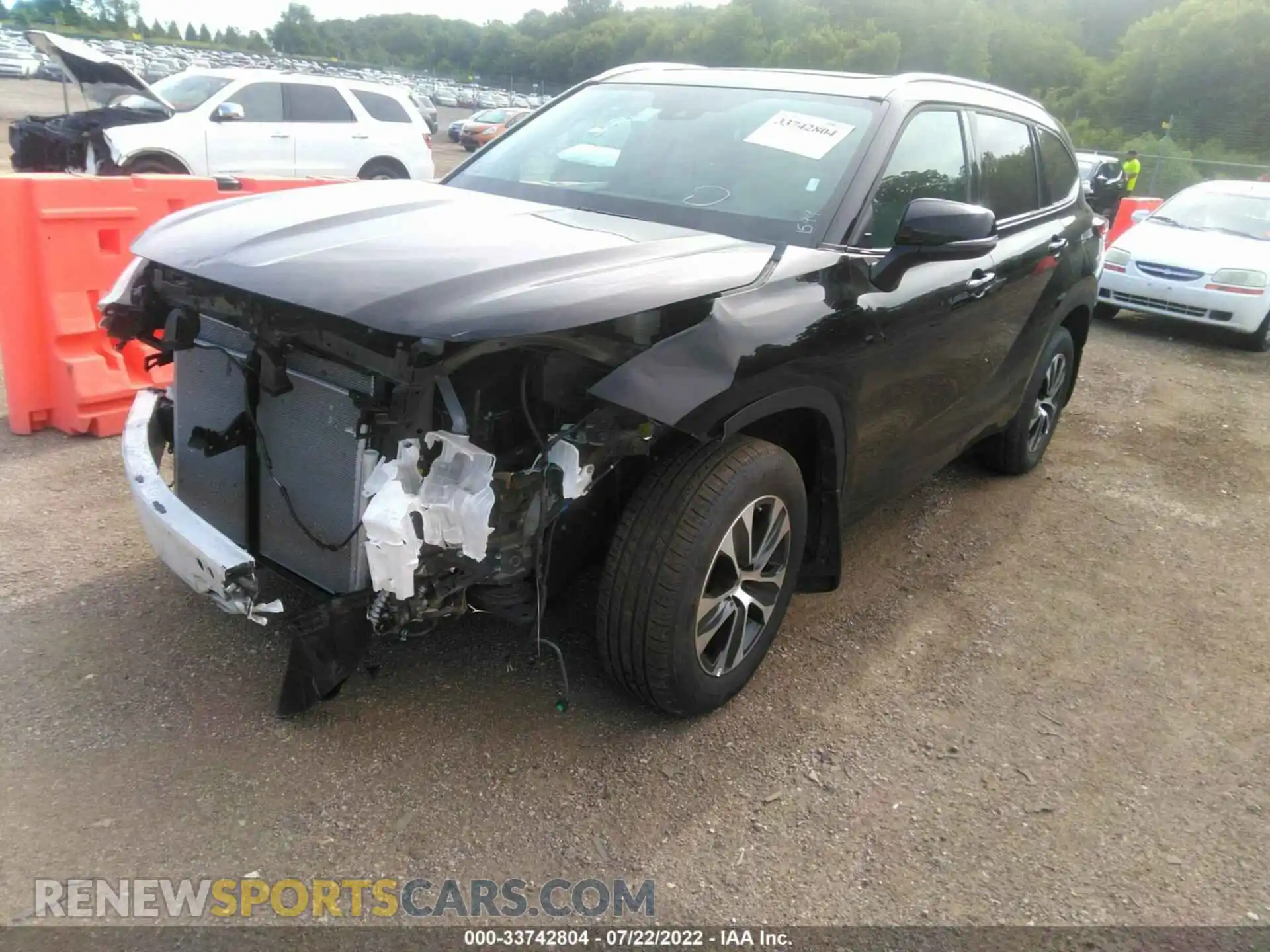 2 Photograph of a damaged car 5TDGZRBH4MS128353 TOYOTA HIGHLANDER 2021