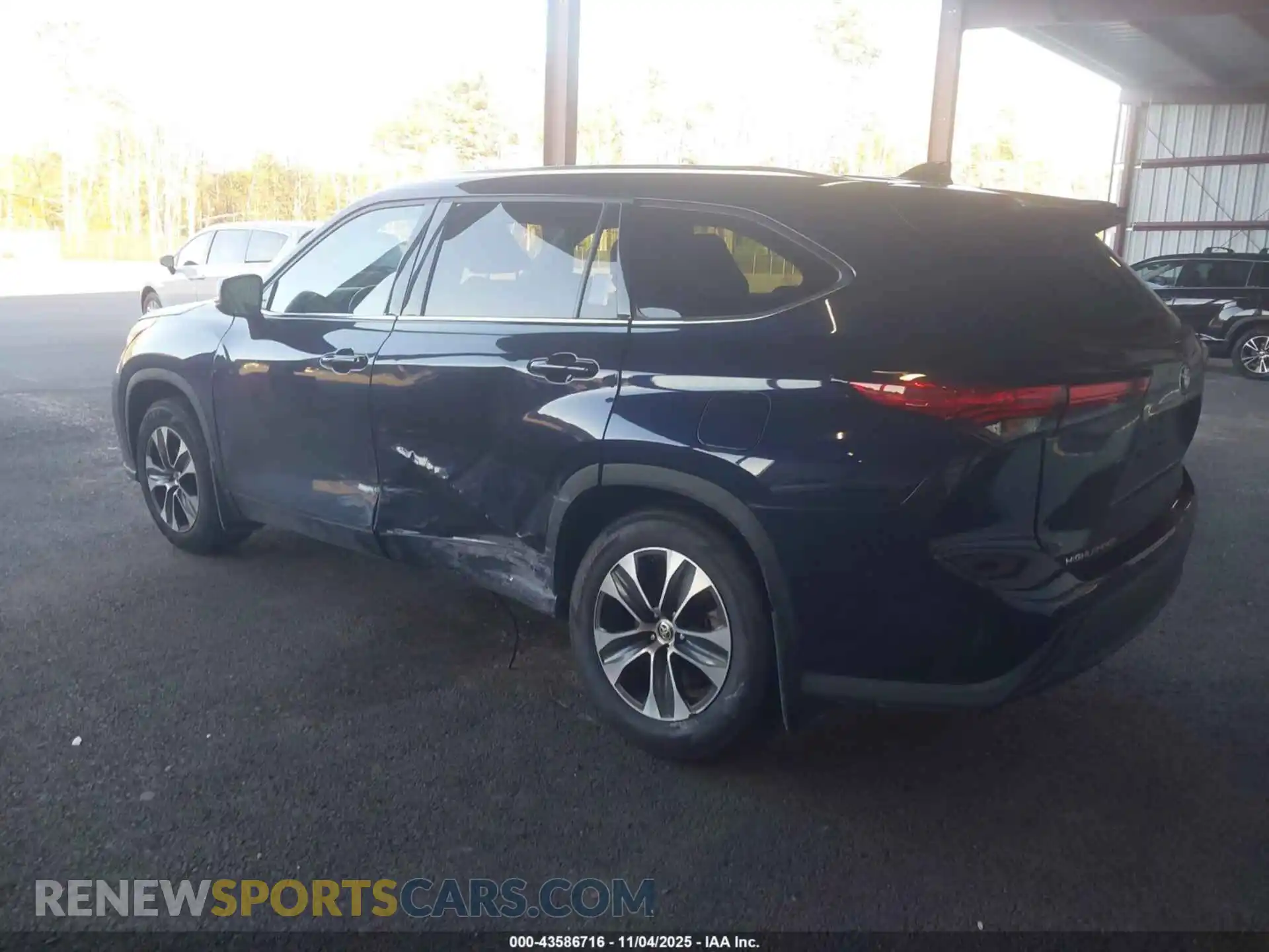 3 Photograph of a damaged car 5TDGZRBH4MS533595 TOYOTA HIGHLANDER 2021