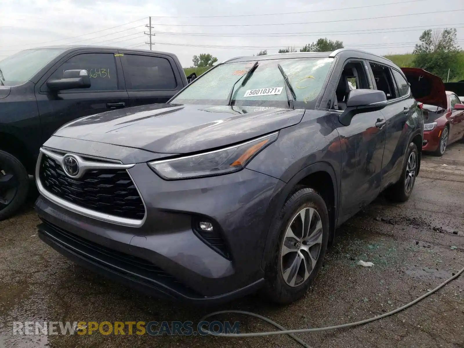 2 Photograph of a damaged car 5TDGZRBH4MS536013 TOYOTA HIGHLANDER 2021