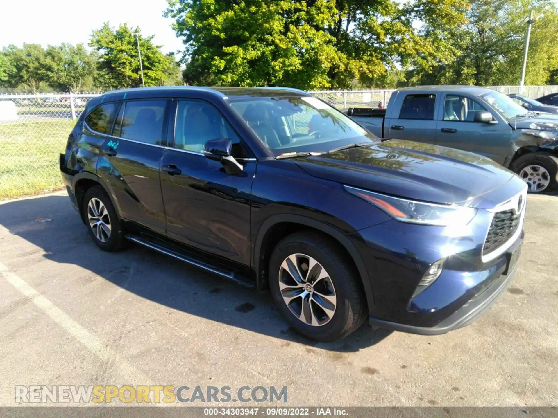 1 Фотография поврежденного автомобиля 5TDGZRBH4MS543320 TOYOTA HIGHLANDER 2021