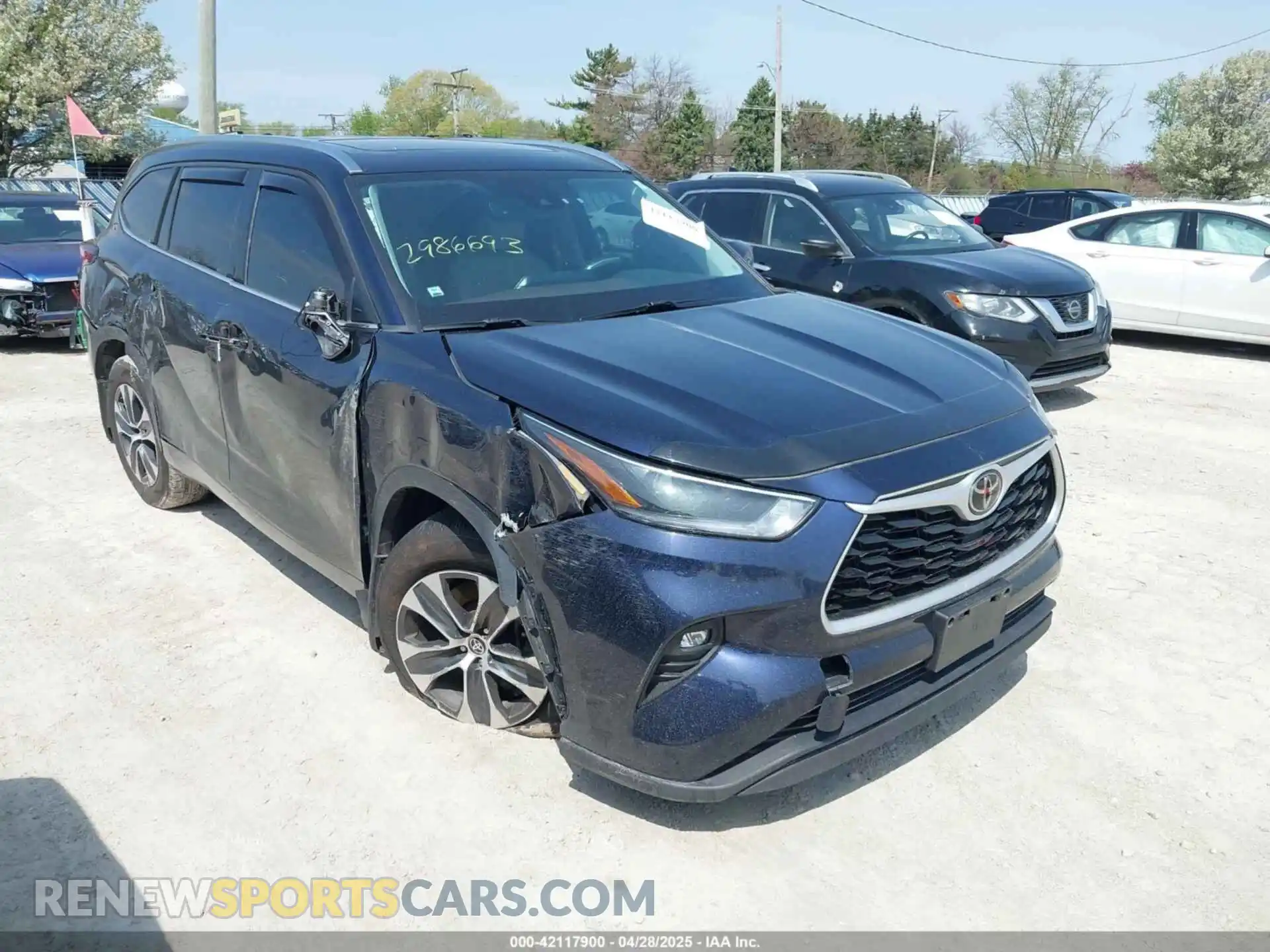 1 Photograph of a damaged car 5TDGZRBH4MS543611 TOYOTA HIGHLANDER 2021