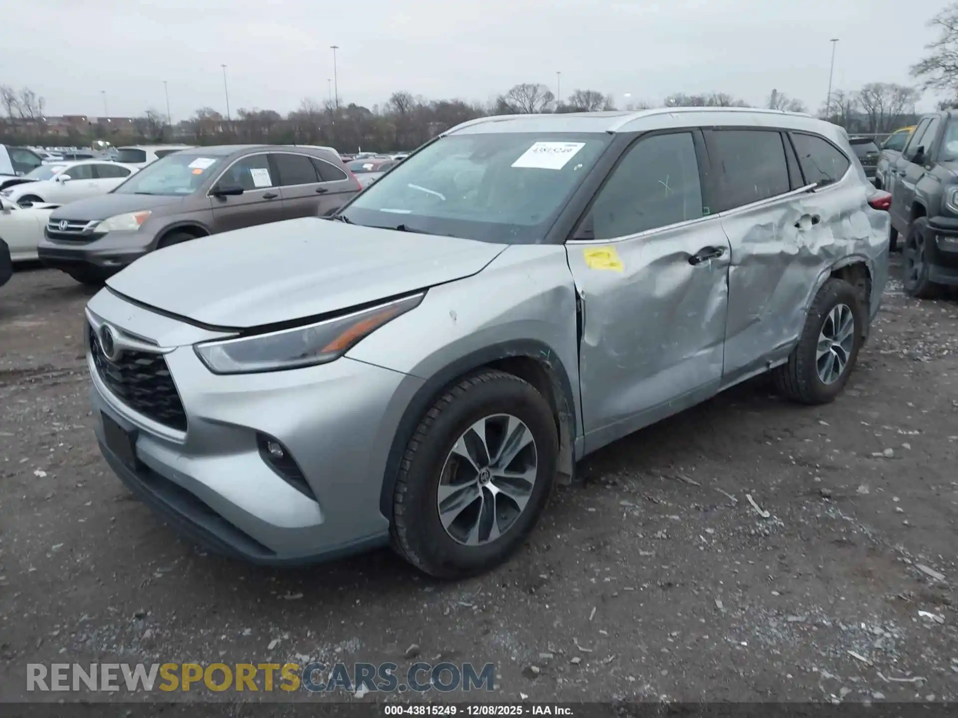 2 Photograph of a damaged car 5TDGZRBH4MS547903 TOYOTA HIGHLANDER 2021