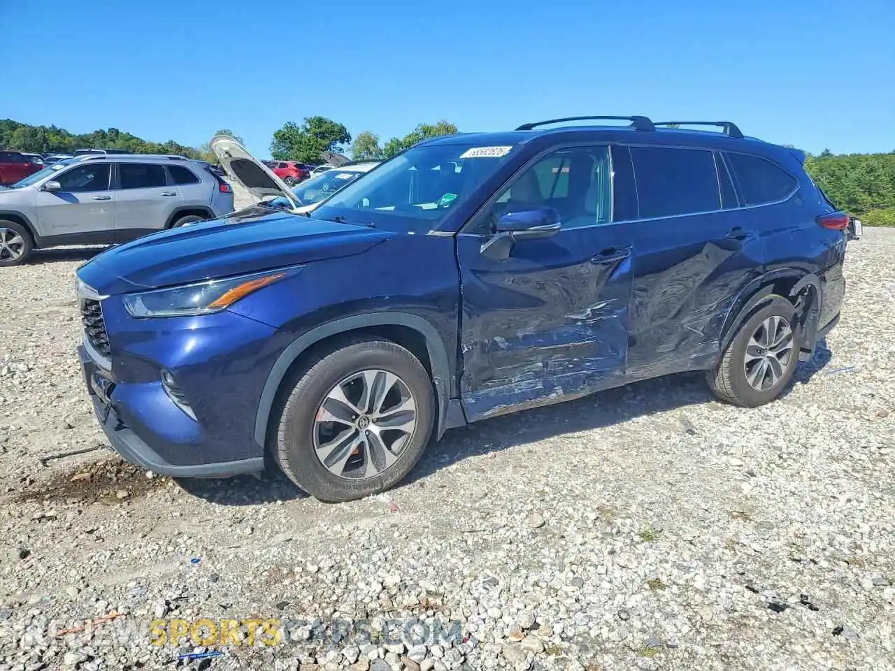 1 Фотография поврежденного автомобиля 5TDGZRBH5MS072083 TOYOTA HIGHLANDER 2021
