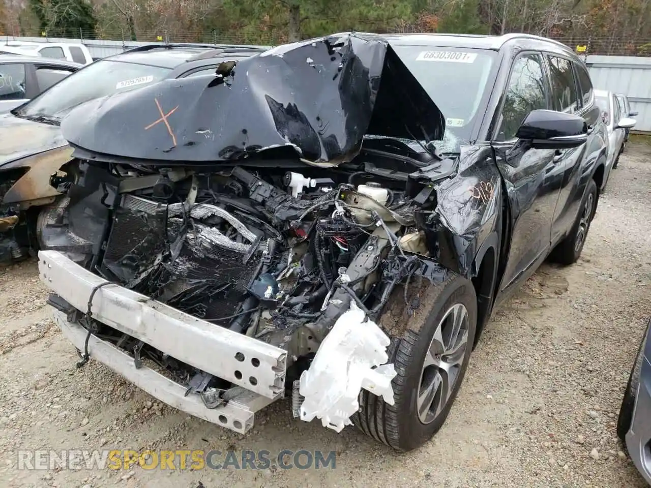 2 Photograph of a damaged car 5TDGZRBH5MS072620 TOYOTA HIGHLANDER 2021