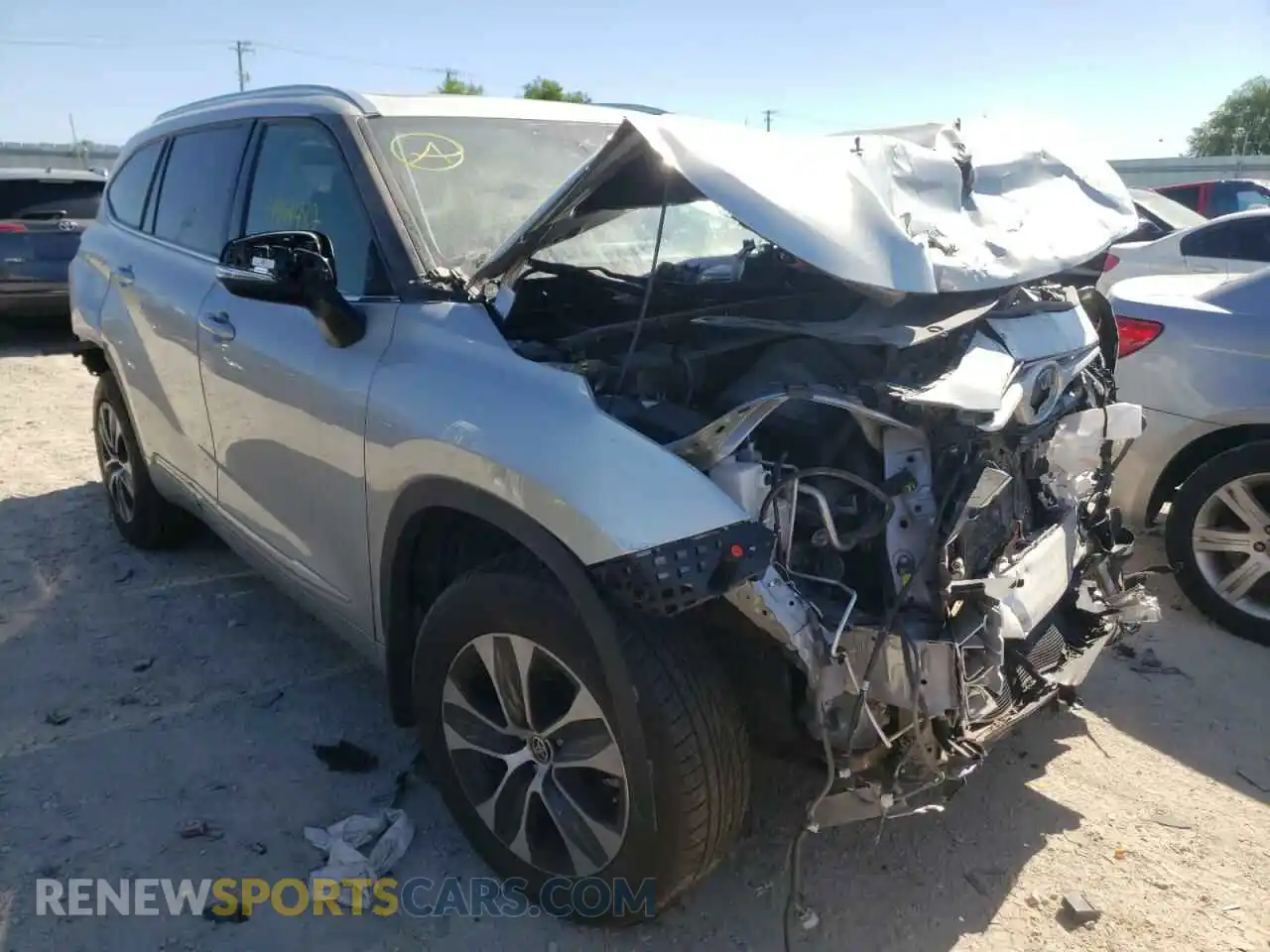 1 Photograph of a damaged car 5TDGZRBH5MS073623 TOYOTA HIGHLANDER 2021