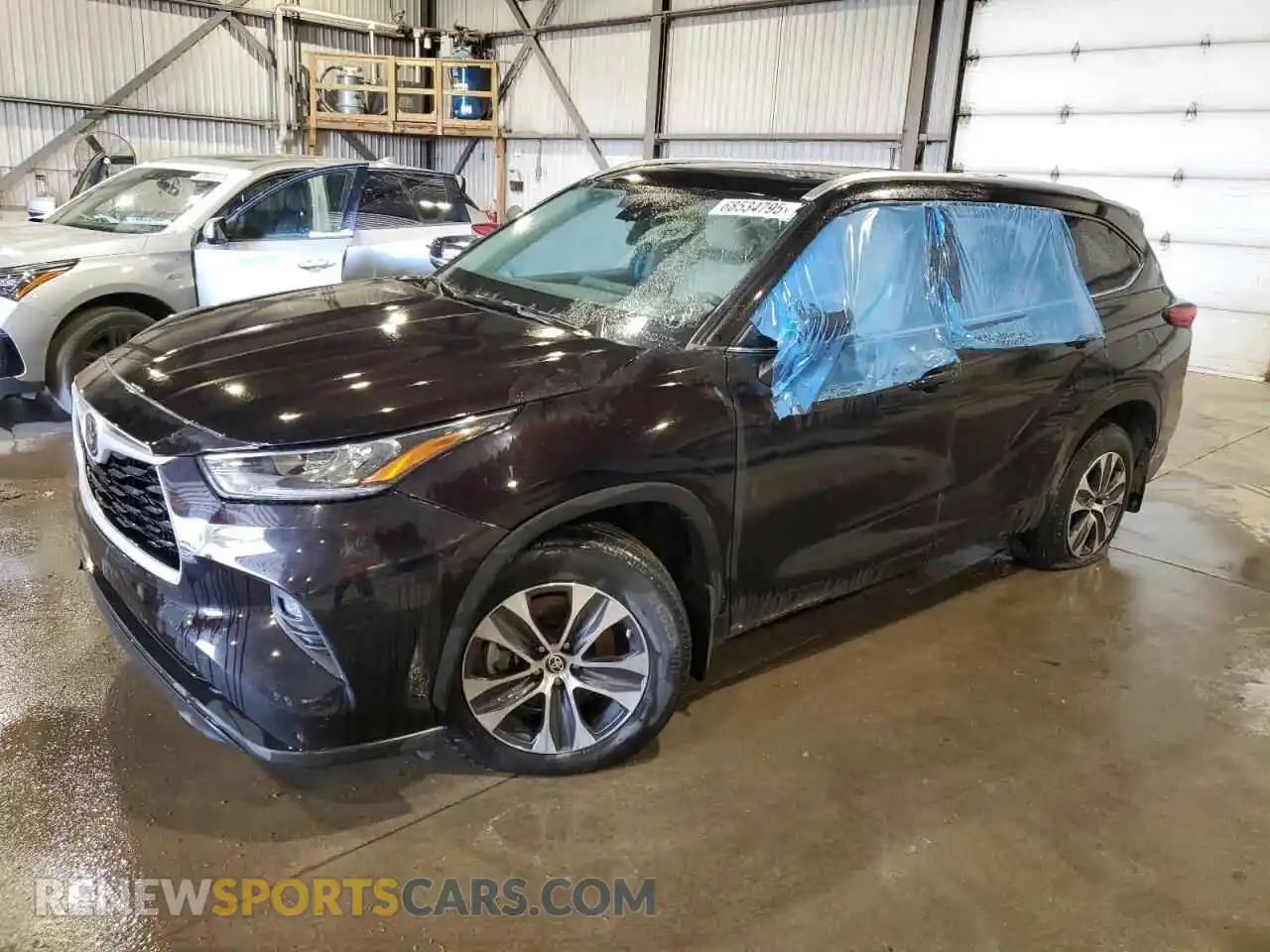 1 Photograph of a damaged car 5TDGZRBH5MS139393 TOYOTA HIGHLANDER 2021