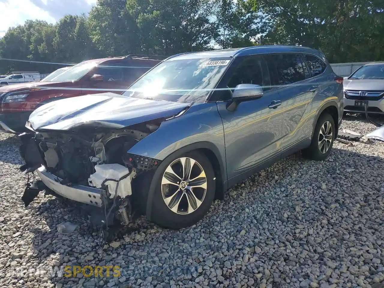 1 Photograph of a damaged car 5TDGZRBH5MS155609 TOYOTA HIGHLANDER 2021