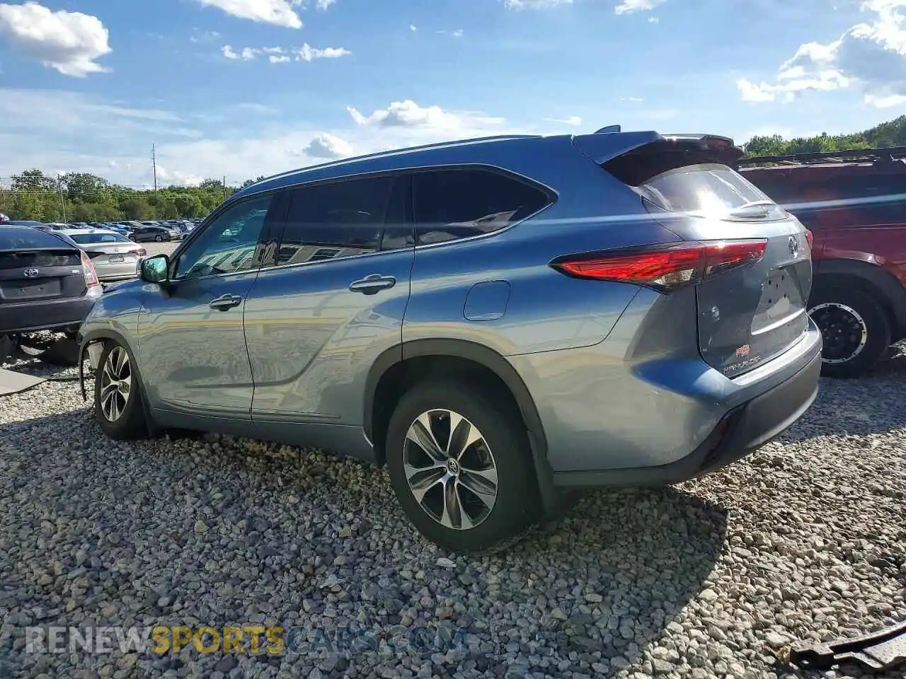 2 Photograph of a damaged car 5TDGZRBH5MS155609 TOYOTA HIGHLANDER 2021
