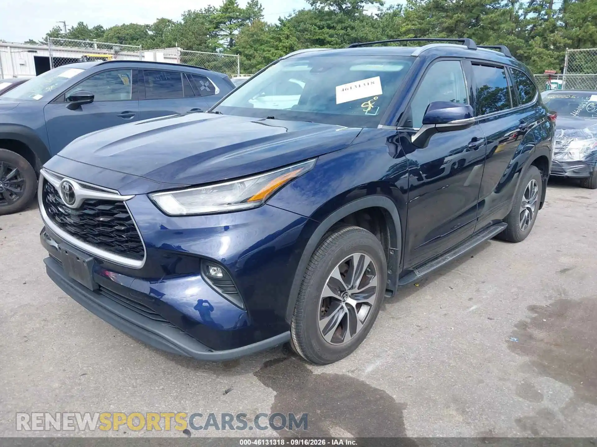 2 fotografías del automóvil dañado 5TDGZRBH5MS532116 TOYOTA HIGHLANDER 2021