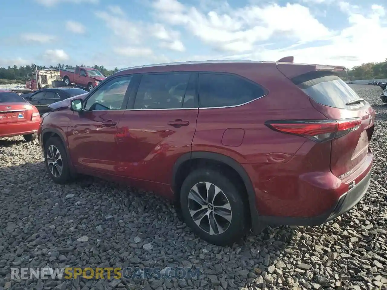 2 Photograph of a damaged car 5TDGZRBH5MS541818 TOYOTA HIGHLANDER 2021